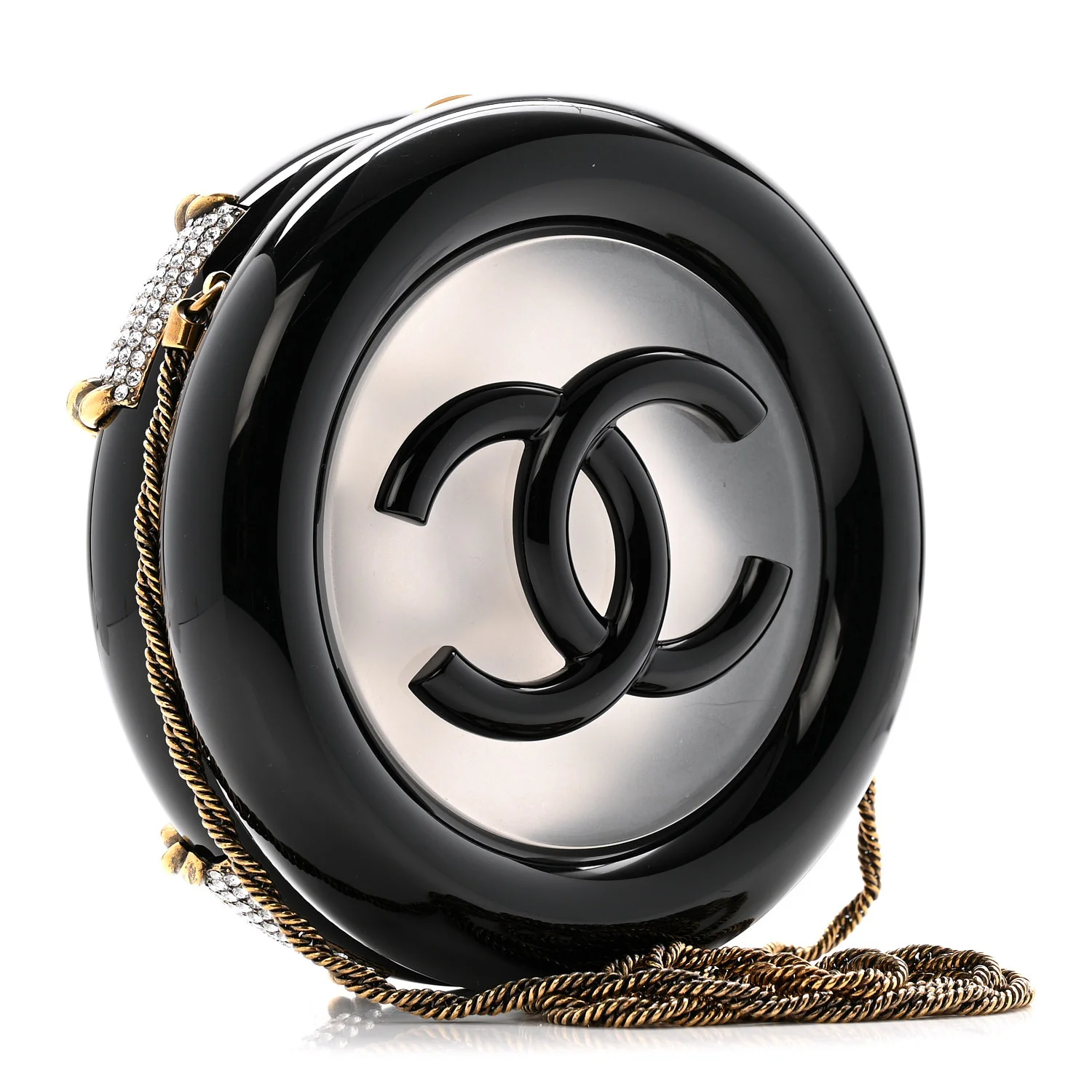 Resin Crystal Rescue Wheel Minaudière Black - Image 3