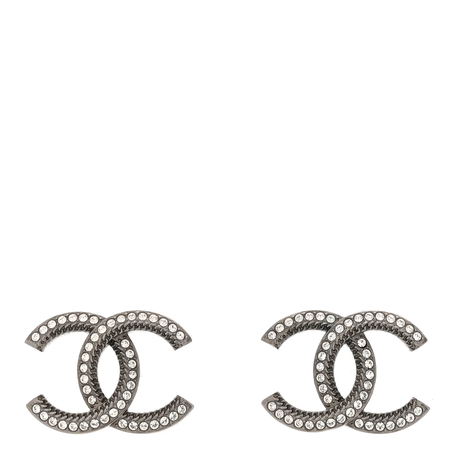 Ruthenium Crystal CC Earrings