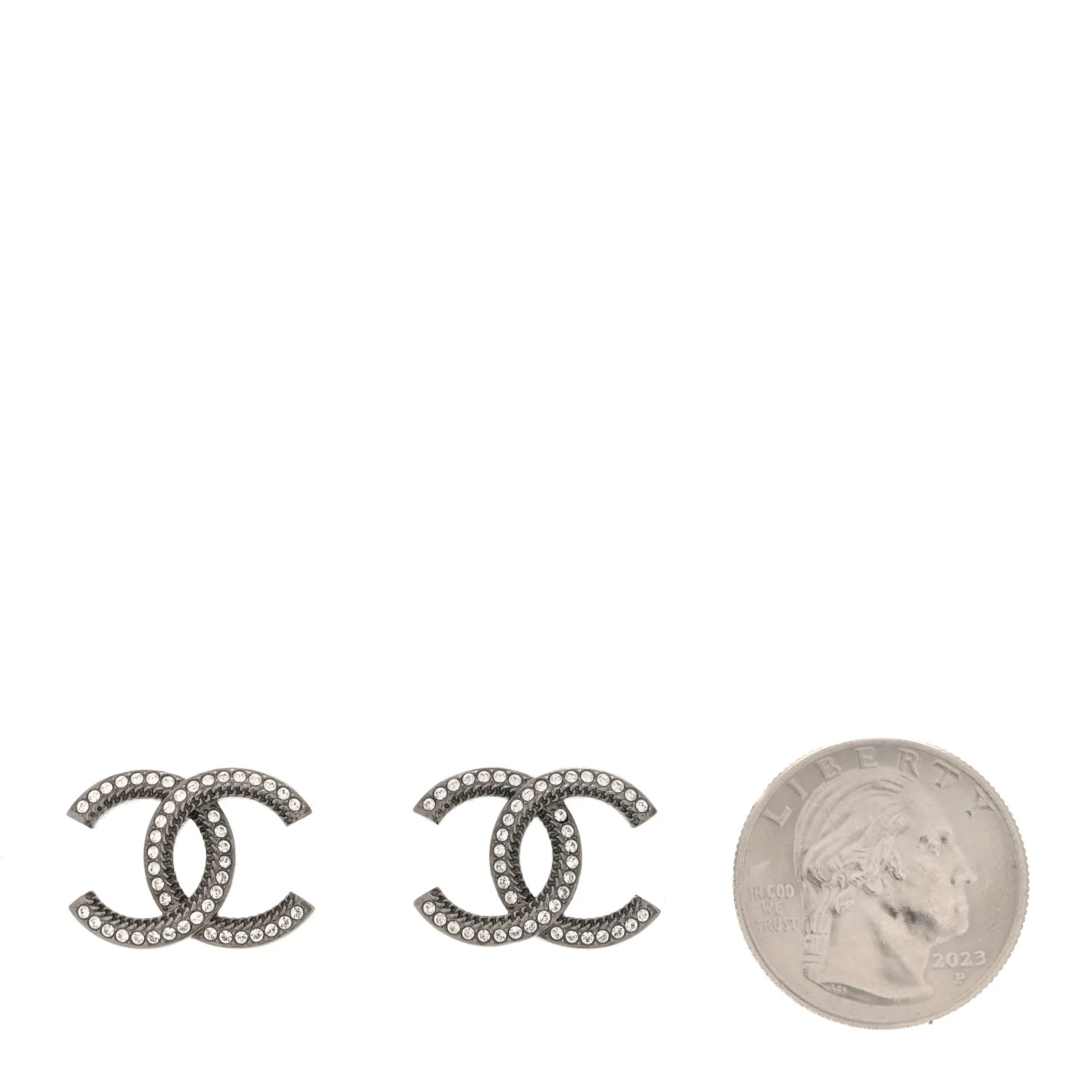 Ruthenium Crystal CC Earrings - Image 2