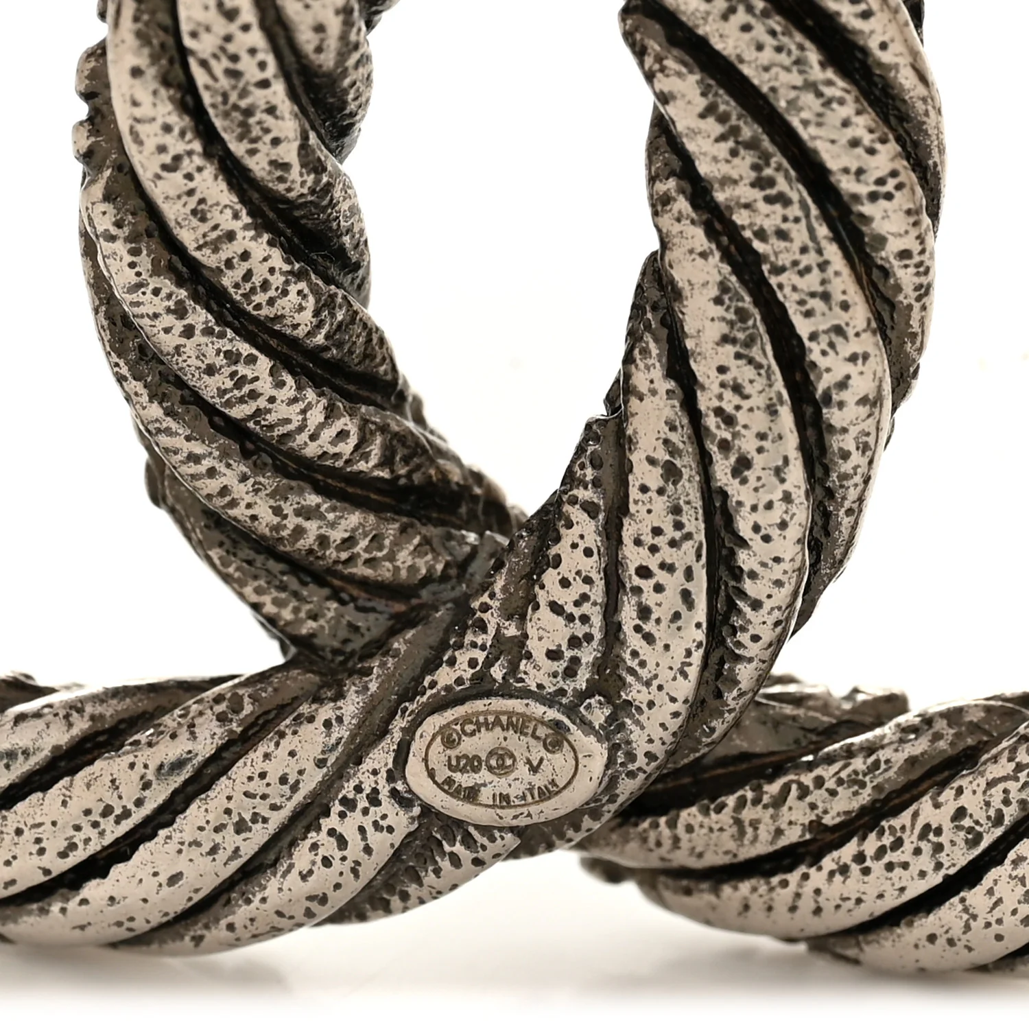 Ruthenium Twisted CC Brooch - Image 3