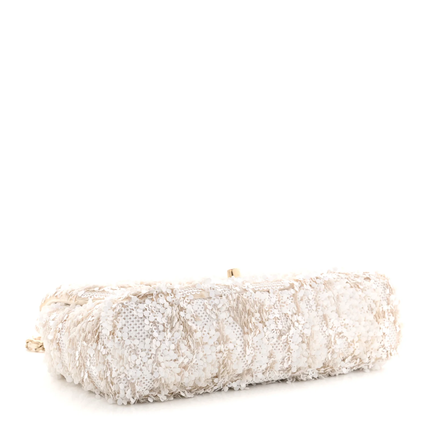 Sequin Mini Rectangular Flap White - Image 4