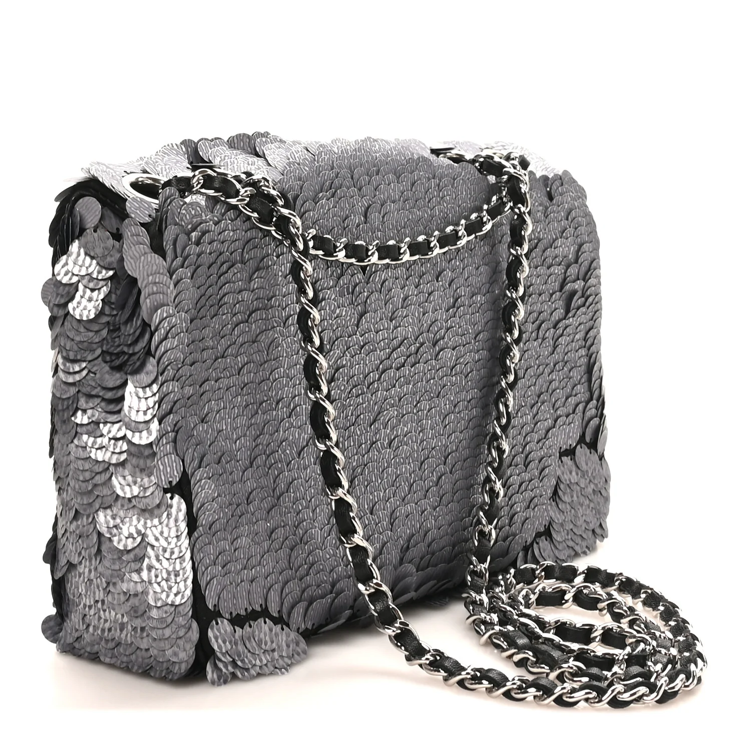 Sequin Small Single Flap Silver - Image 3