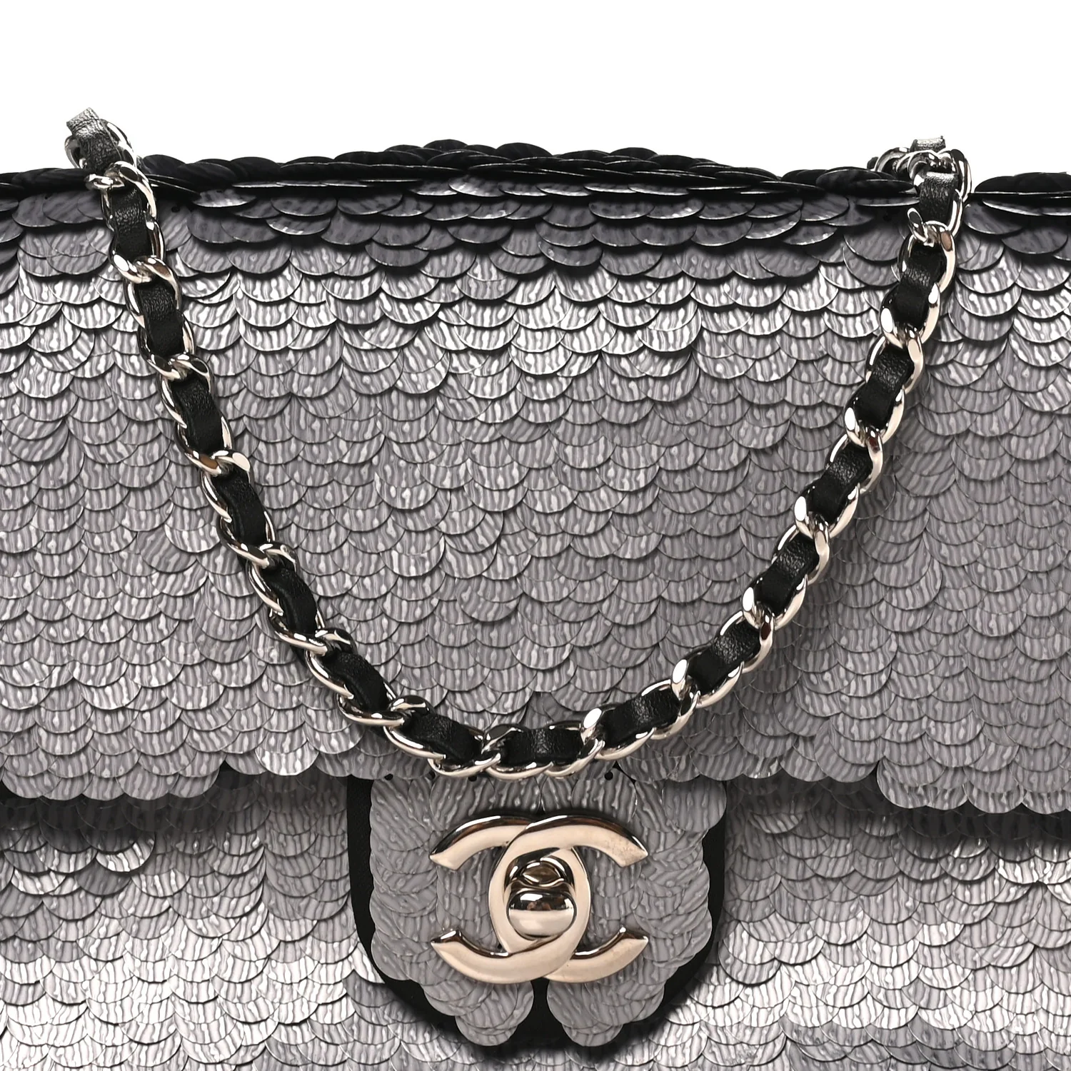 Sequin Small Single Flap Silver - Image 8