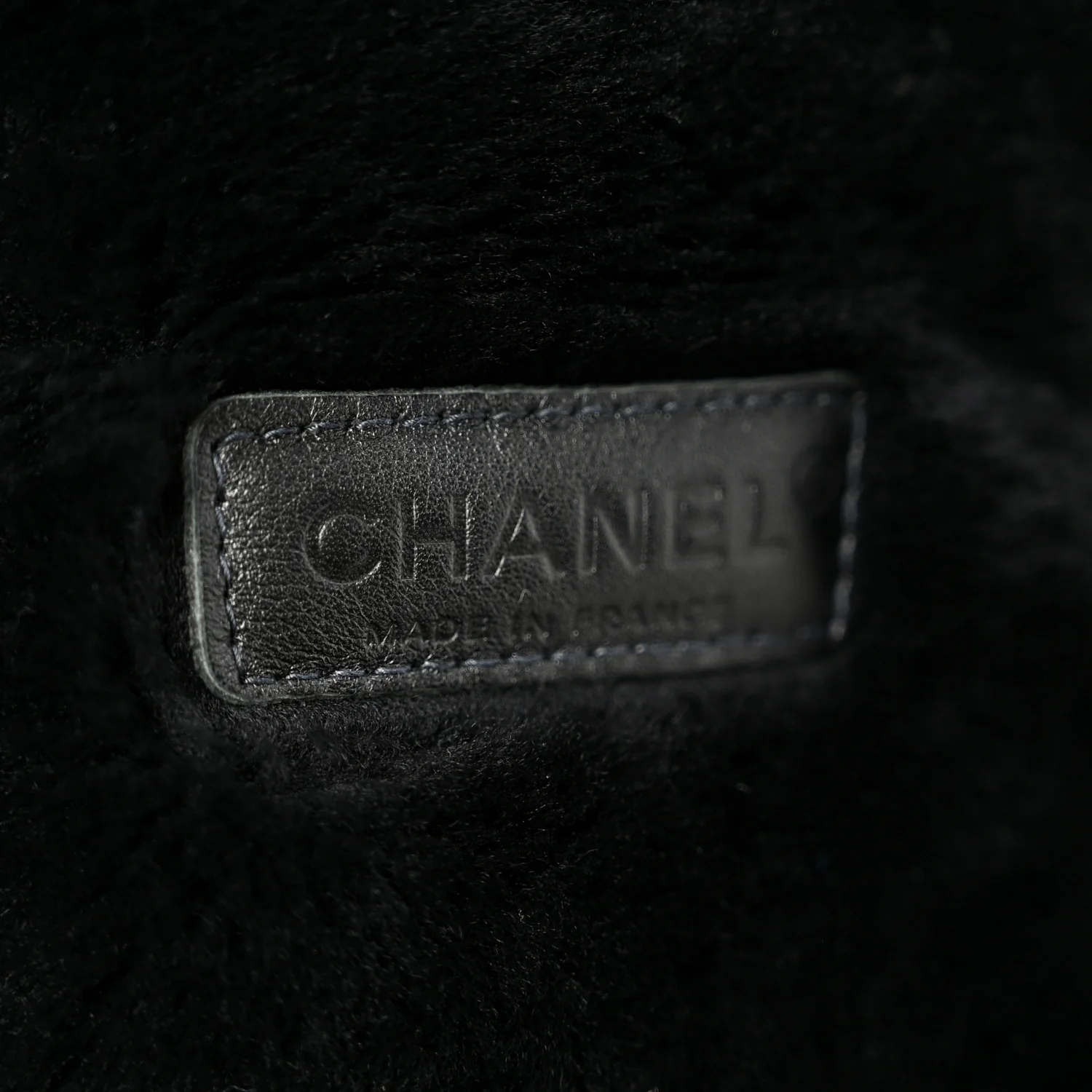 Shearling Quilted Medium Single Flap Black - Image 5