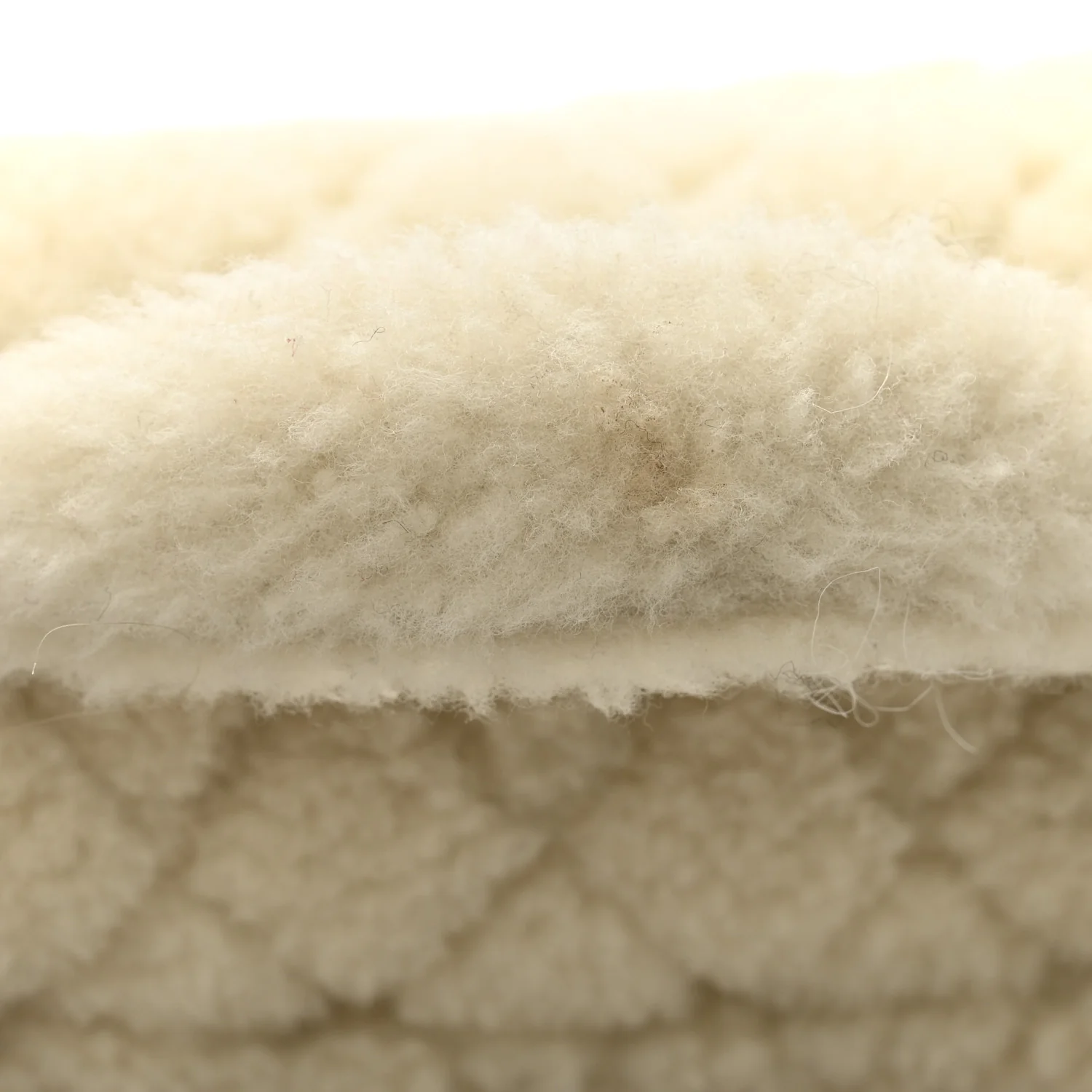 Shearling Quilted Mini Top Handle Rectangular Flap Ecru - Image 11