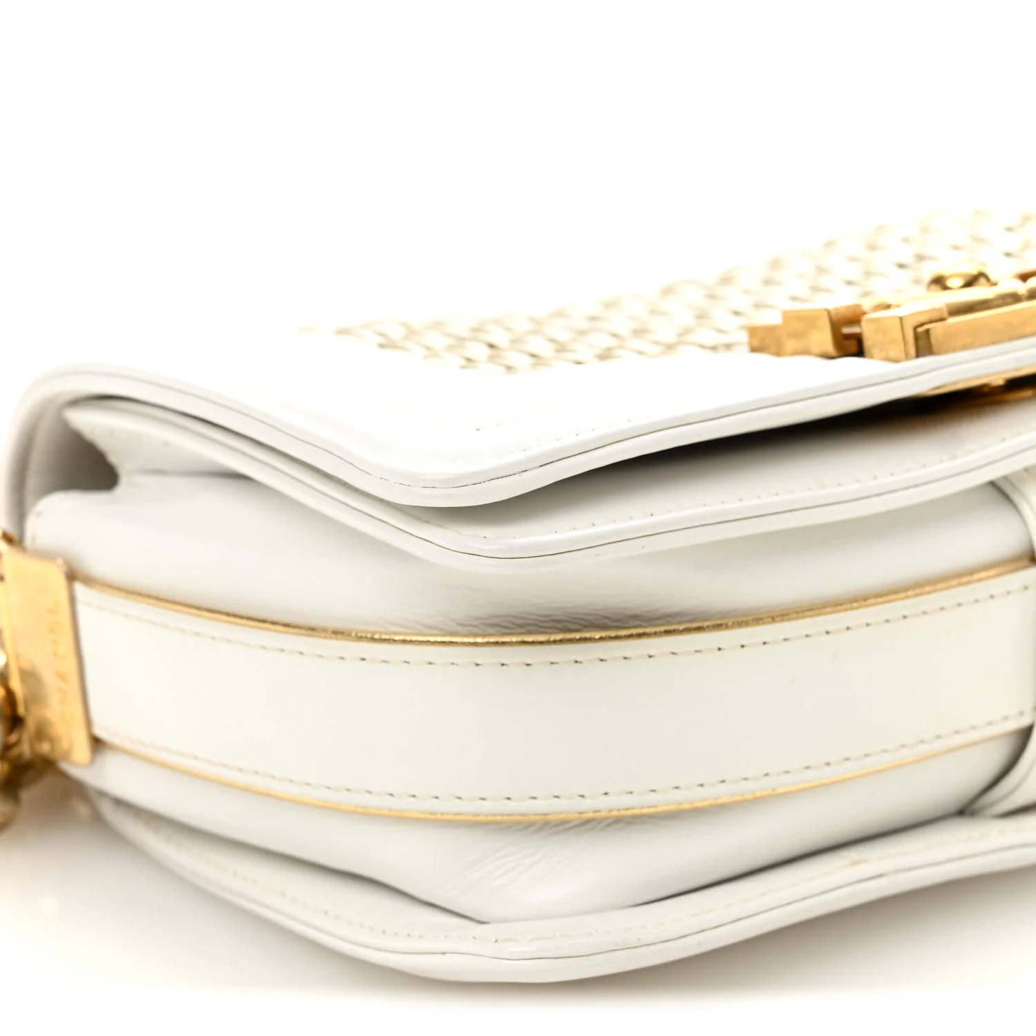 Sheepskin Braided Small Boy Reverso Flap White - Image 9