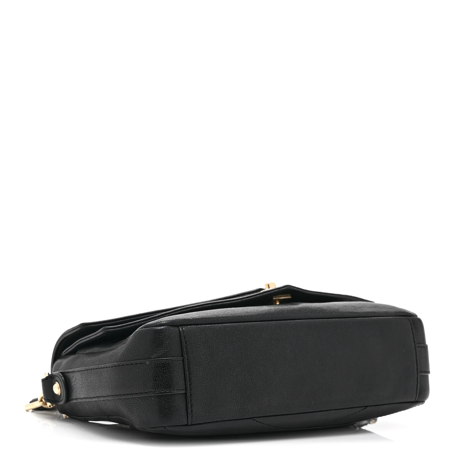 Sheepskin Chevron Quilted Mini Double Chevron Flap Black - Image 4