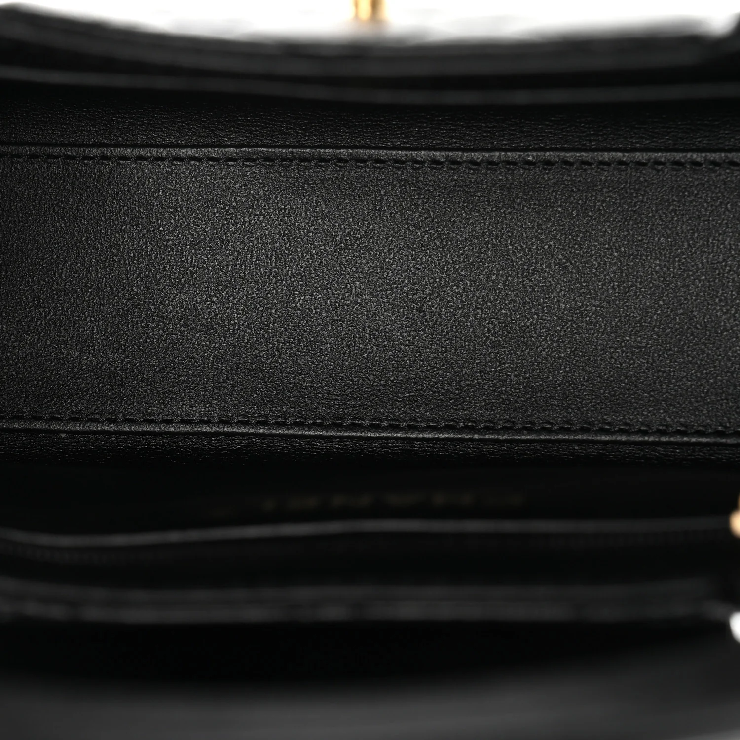 Shiny Aged Calfskin Quilted Nano Kelly Shopper Black - Image 5