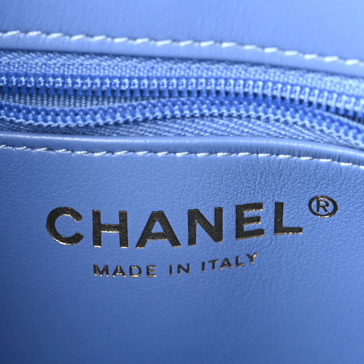 Shiny Aged Calfskin Quilted Nano Kelly Shopper Blue - Image 6