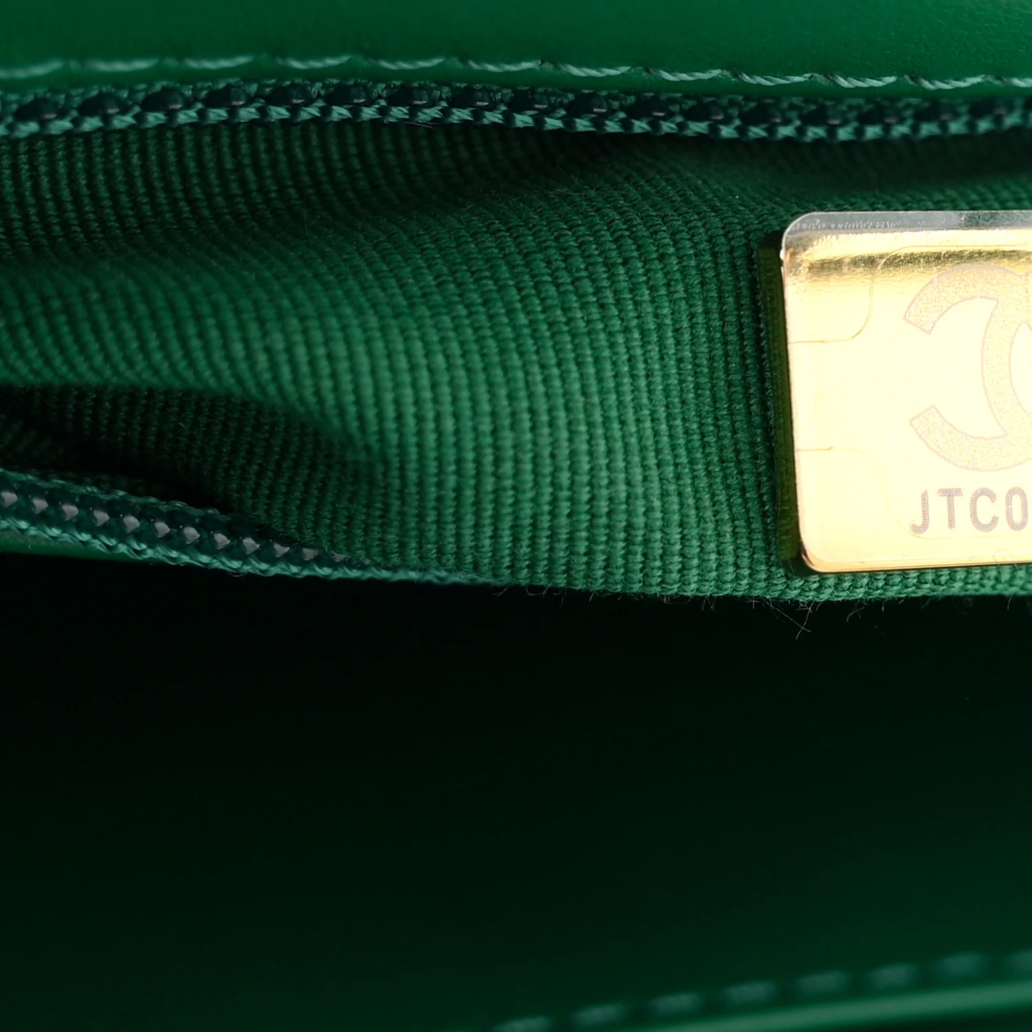 Shiny Aged Calfskin Quilted Nano Kelly Shopper Green - Image 7