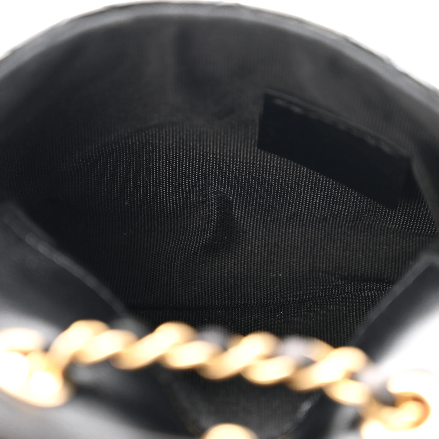 Shiny Aged Calfskin Quilted Waist Belt Bag Black - Image 9