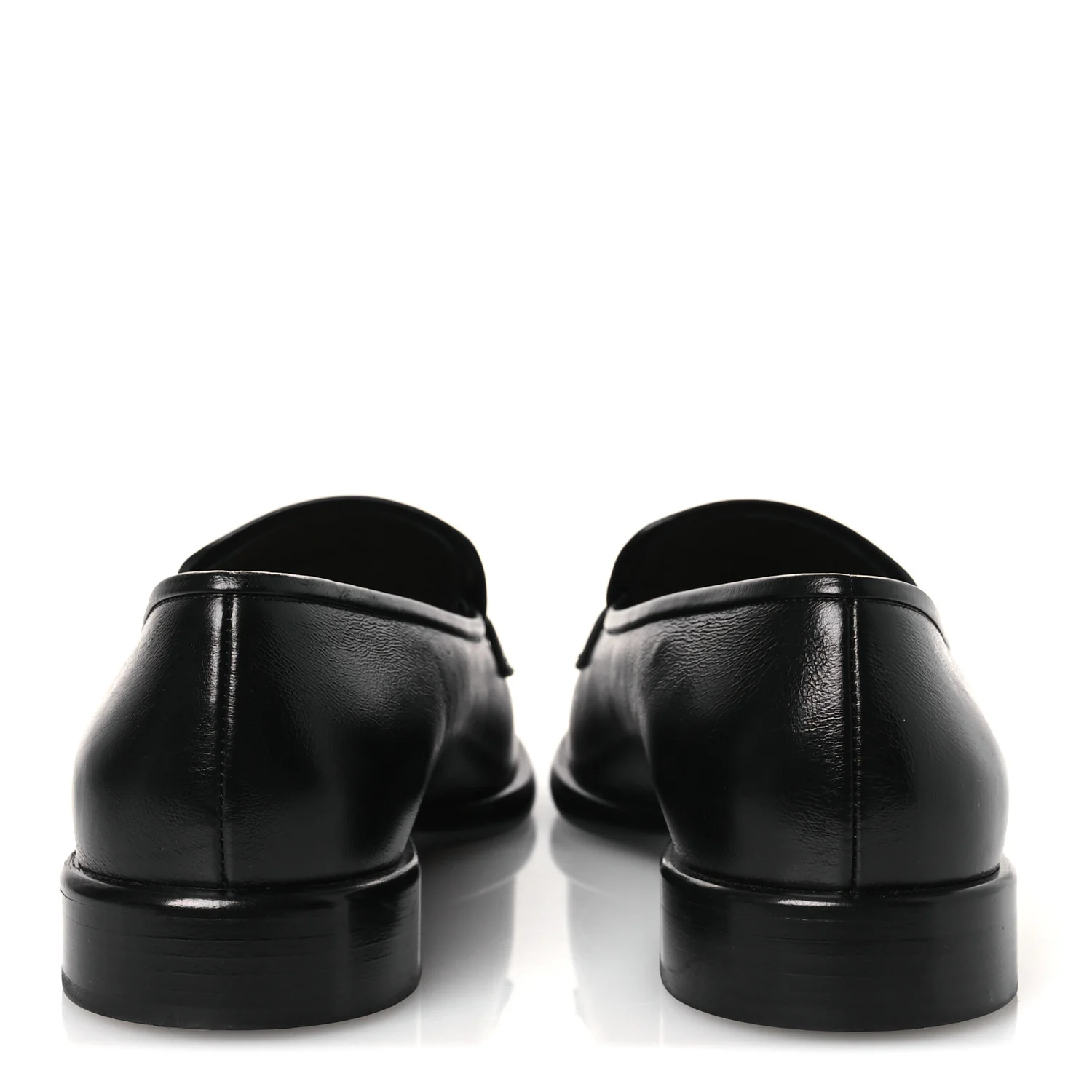 Shiny Calfskin CC Moccasins 41 Black - Image 6