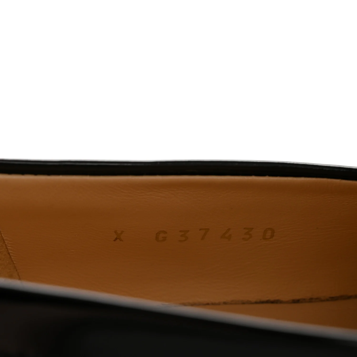 Shiny Calfskin Logo Loafers 38 Black - Image 9