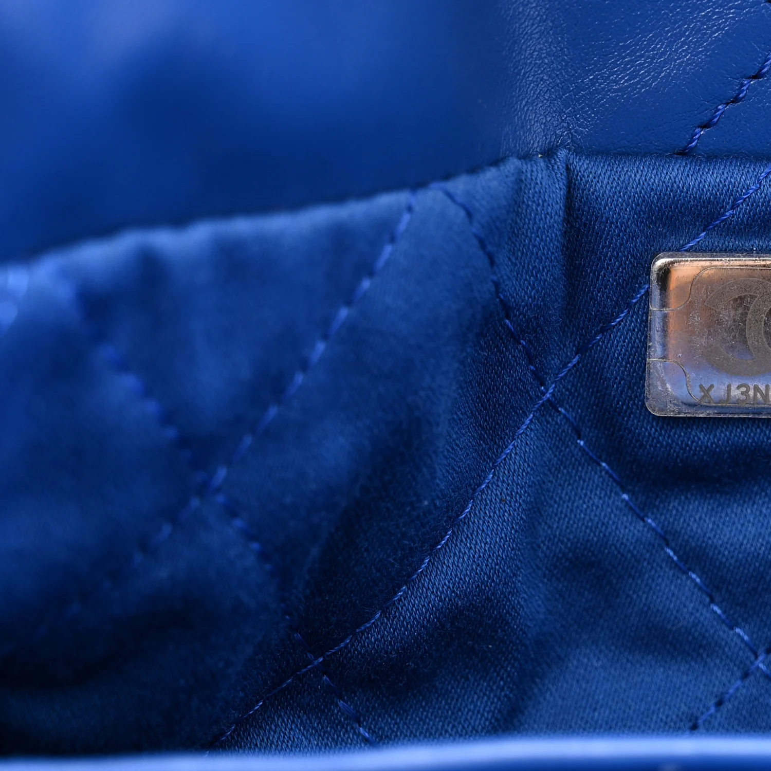 Shiny Calfskin Quilted Chanel 22 Blue - Image 8