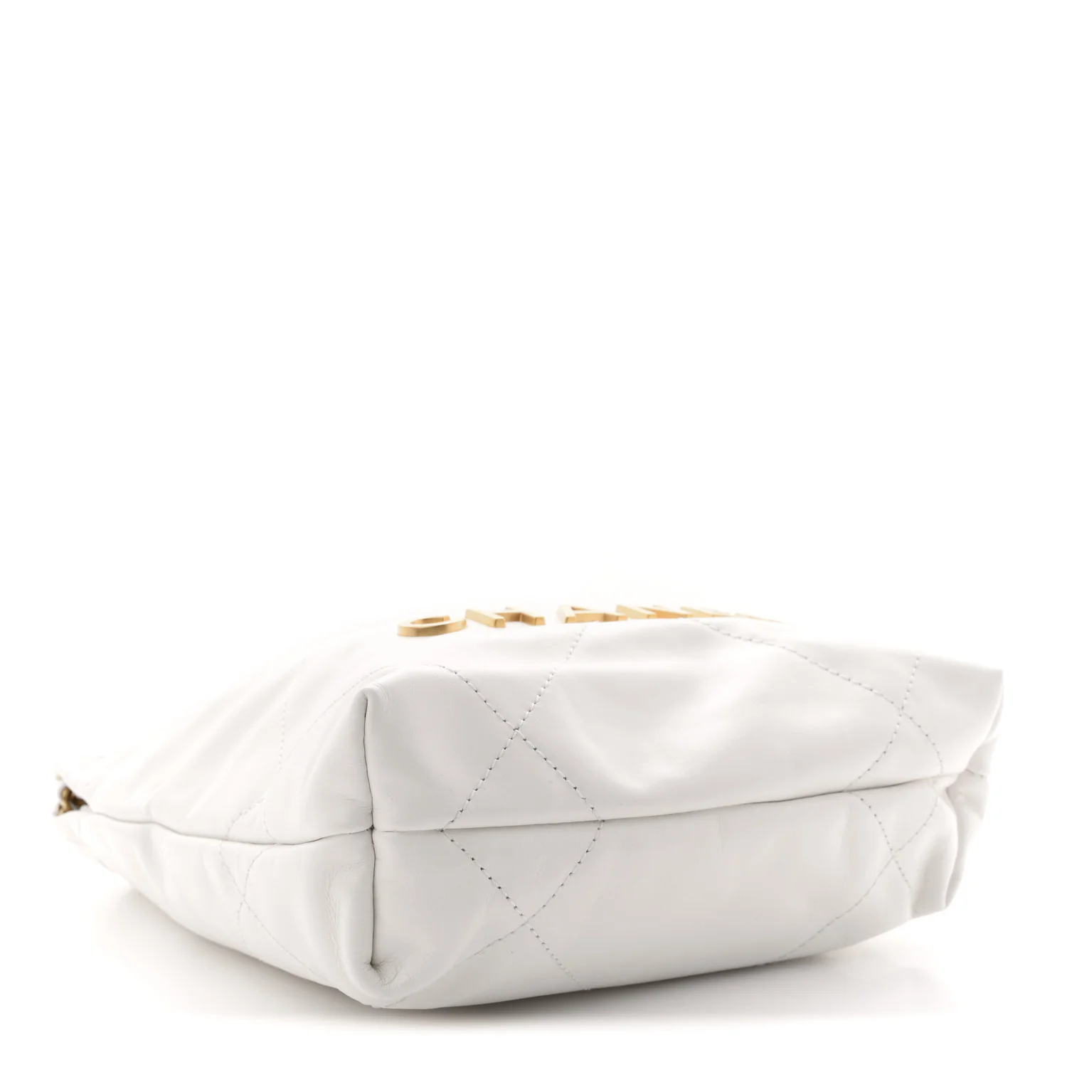 Shiny Calfskin Quilted Mini Chanel 22 White - Image 4