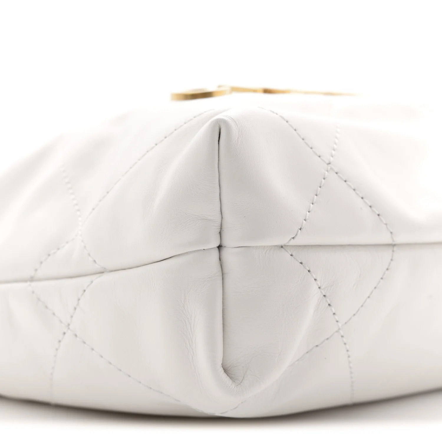 Shiny Calfskin Quilted Mini Chanel 22 White - Image 9