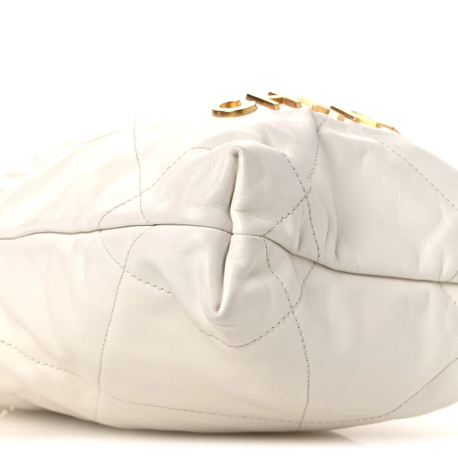 Shiny Calfskin Quilted Mini Chanel 22 White - Image 9