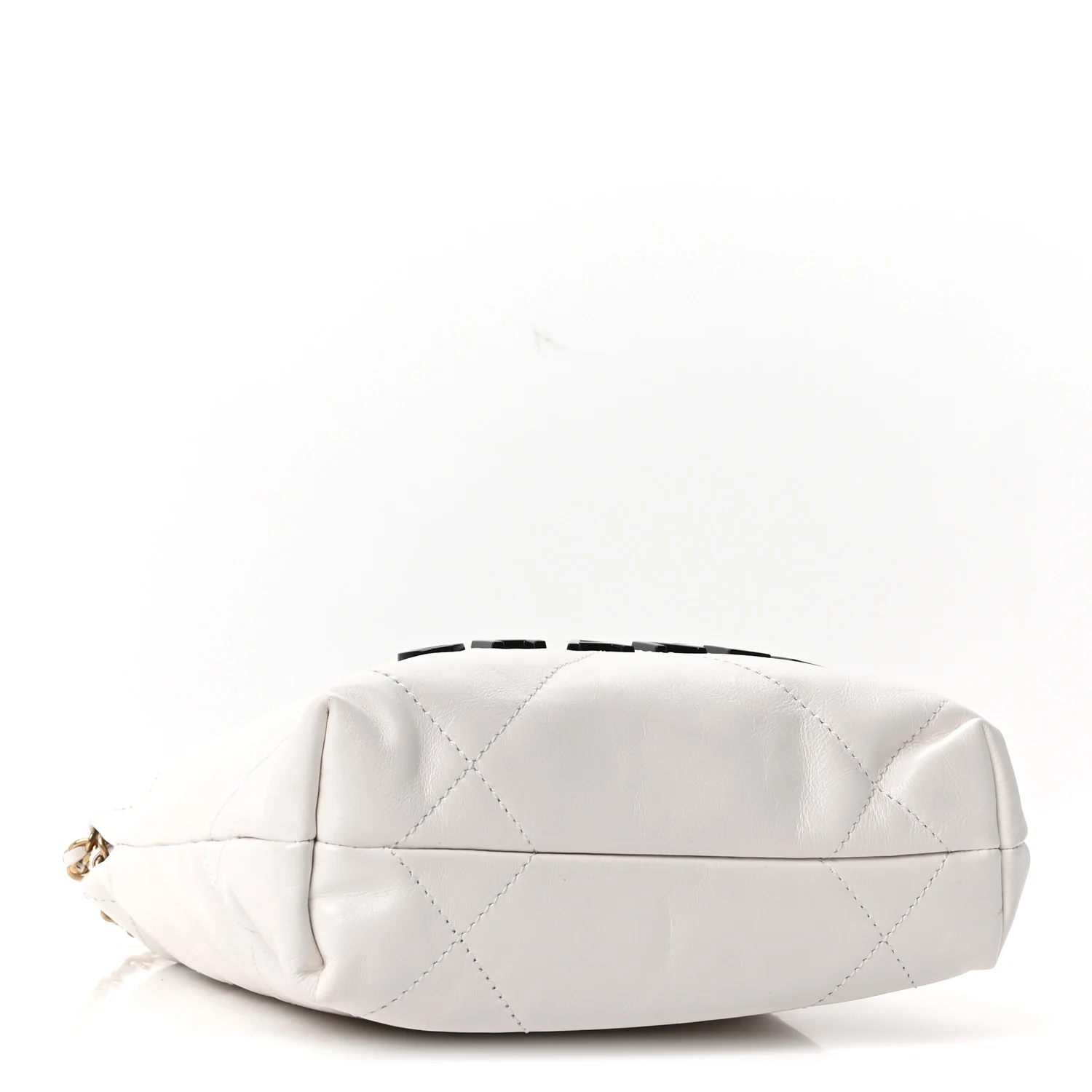 Shiny Calfskin Quilted Mini Chanel 22 White Black - Image 3