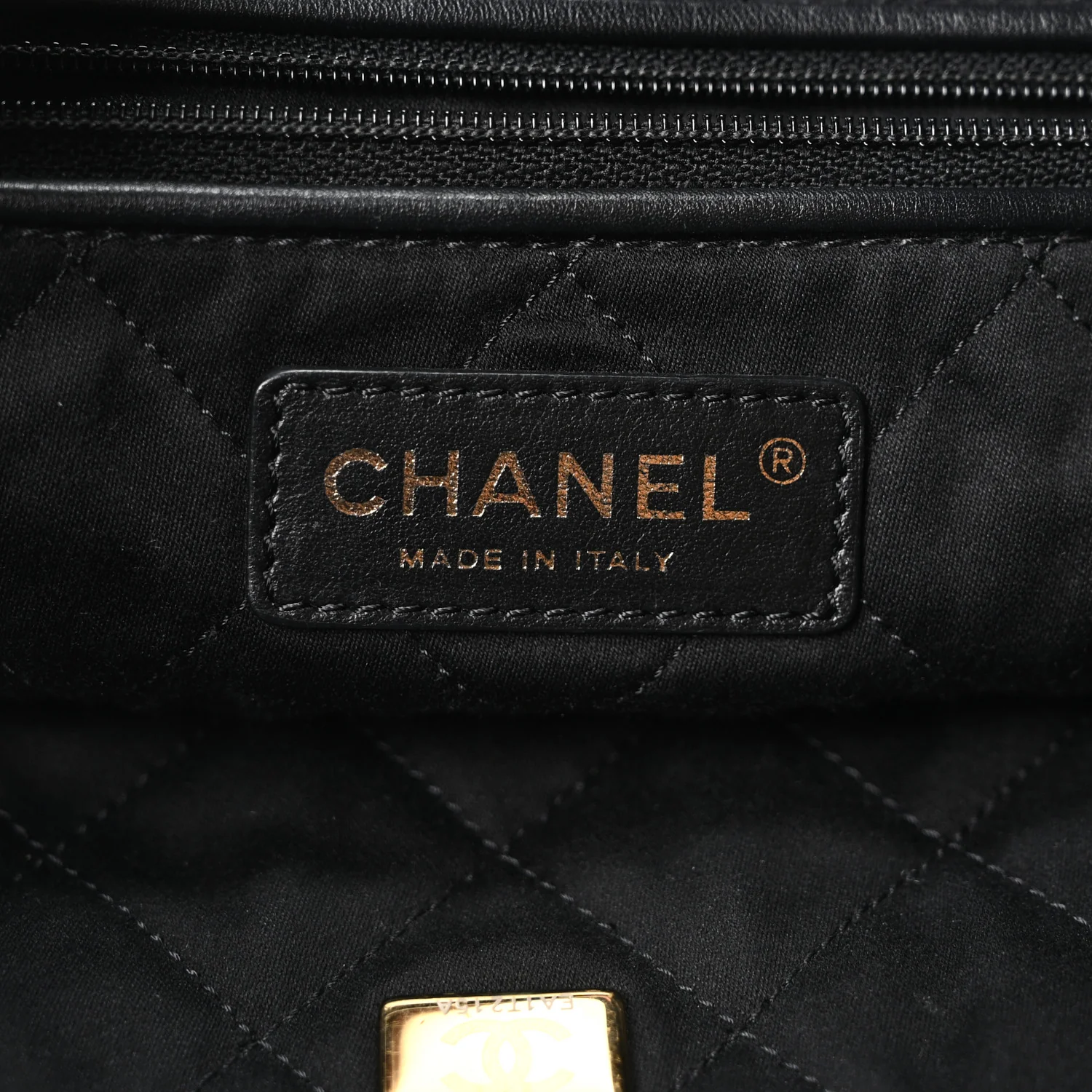 Shiny Calfskin Quilted Small Chanel 22 Black - Image 11