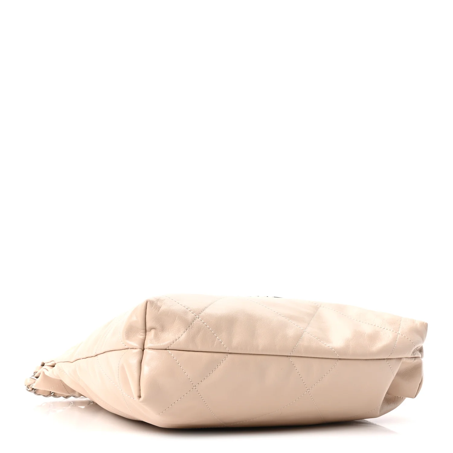 Shiny Calfskin Quilted Small Chanel 22 Ecru - Image 8