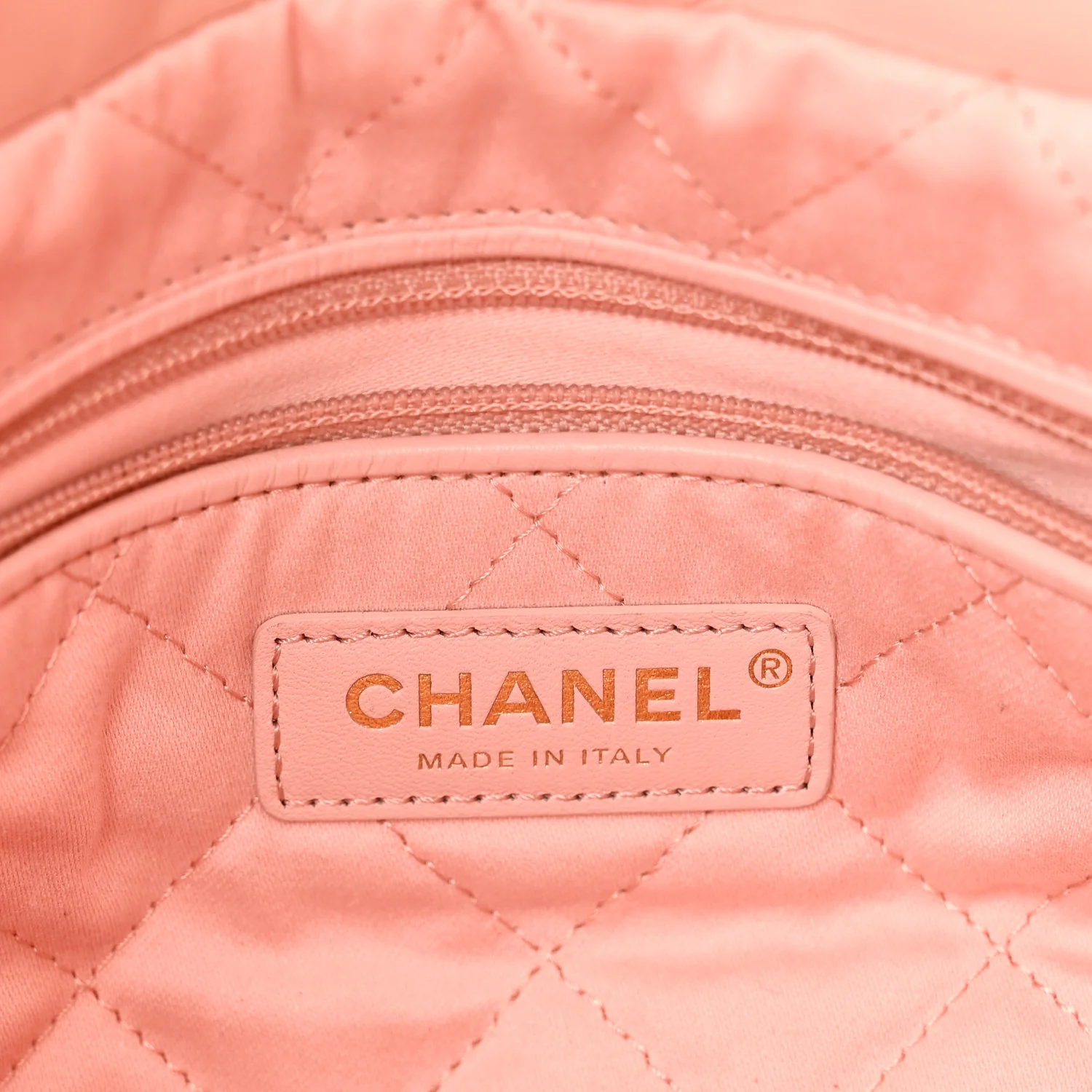 Shiny Calfskin Quilted Small Chanel 22 Light Pink - Image 7