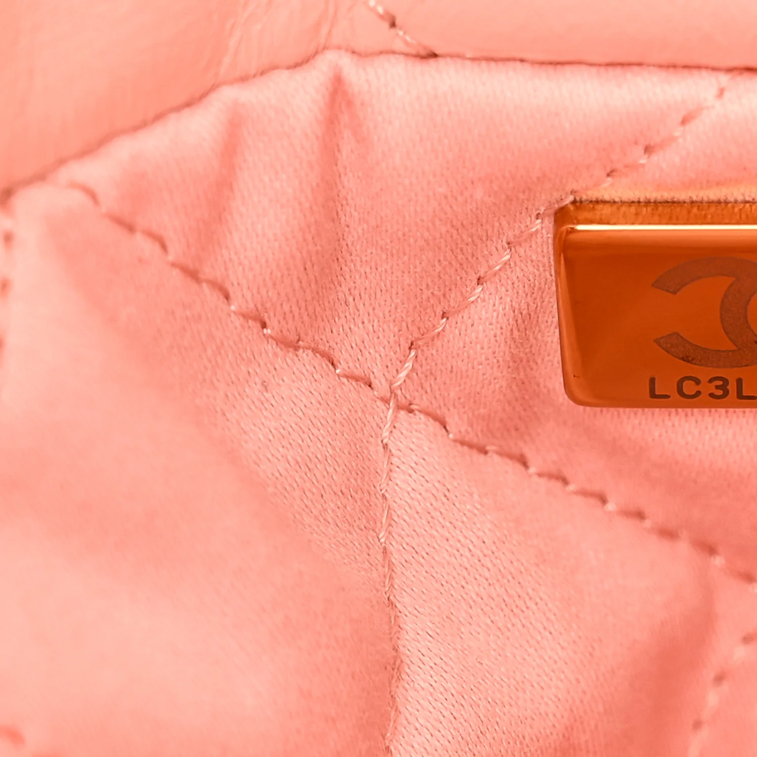 Shiny Calfskin Quilted Small Chanel 22 Light Pink - Image 8