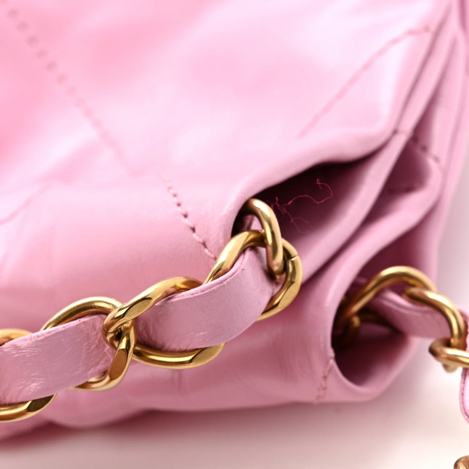 Shiny Calfskin Quilted Small Chanel 22 Lilac - Image 14