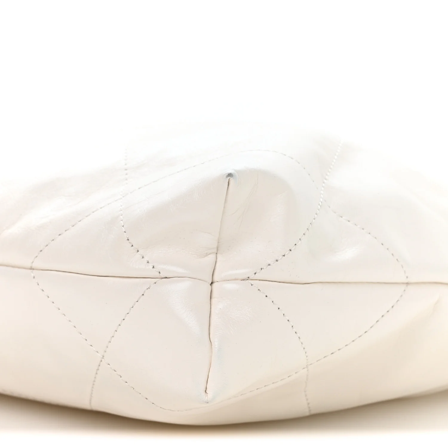 Shiny Calfskin Quilted Small Chanel 22 White - Image 11
