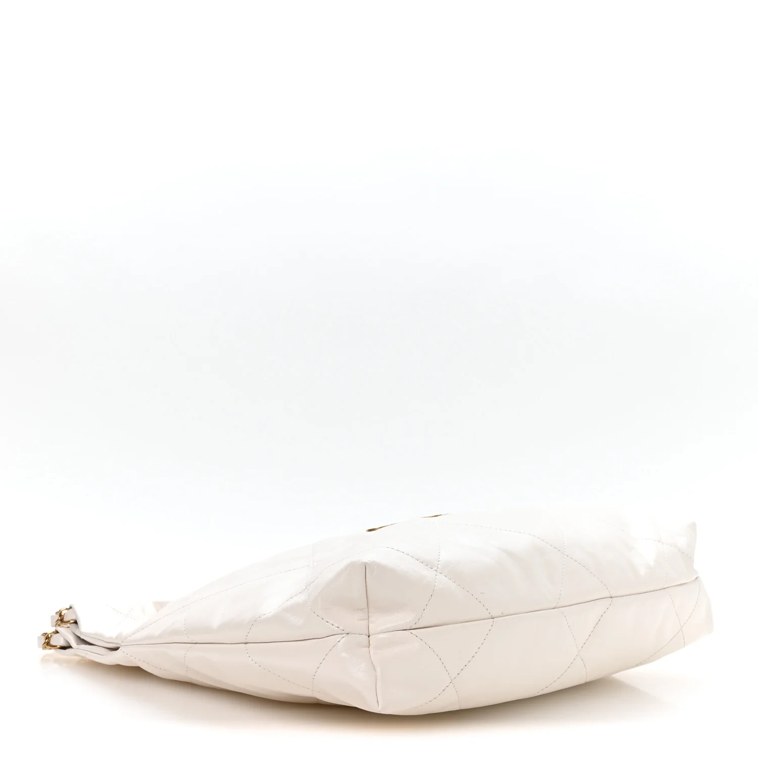 Shiny Calfskin Quilted Small Chanel 22 White - Image 5