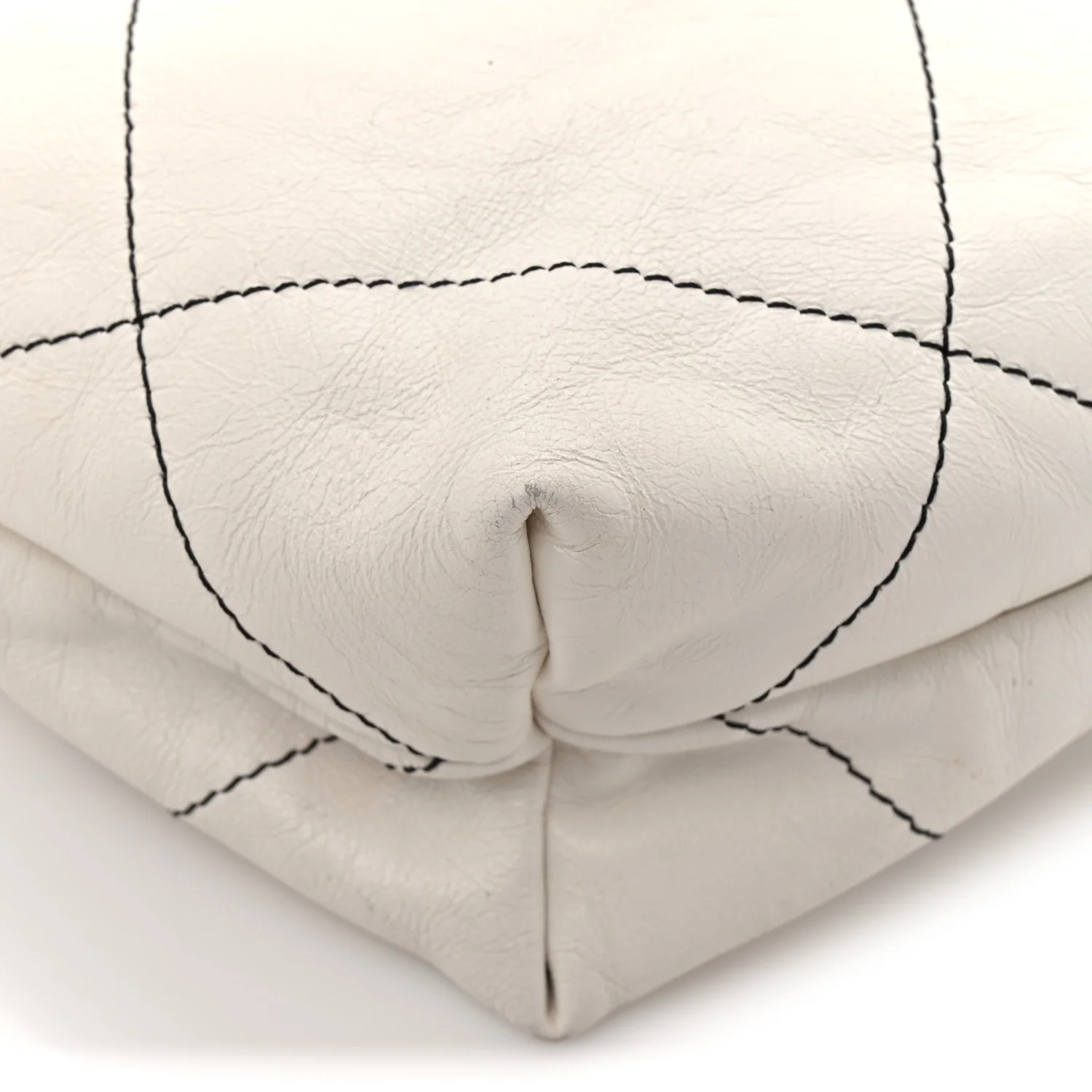 Shiny Calfskin Quilted Small Chanel 22 White Black - Image 14
