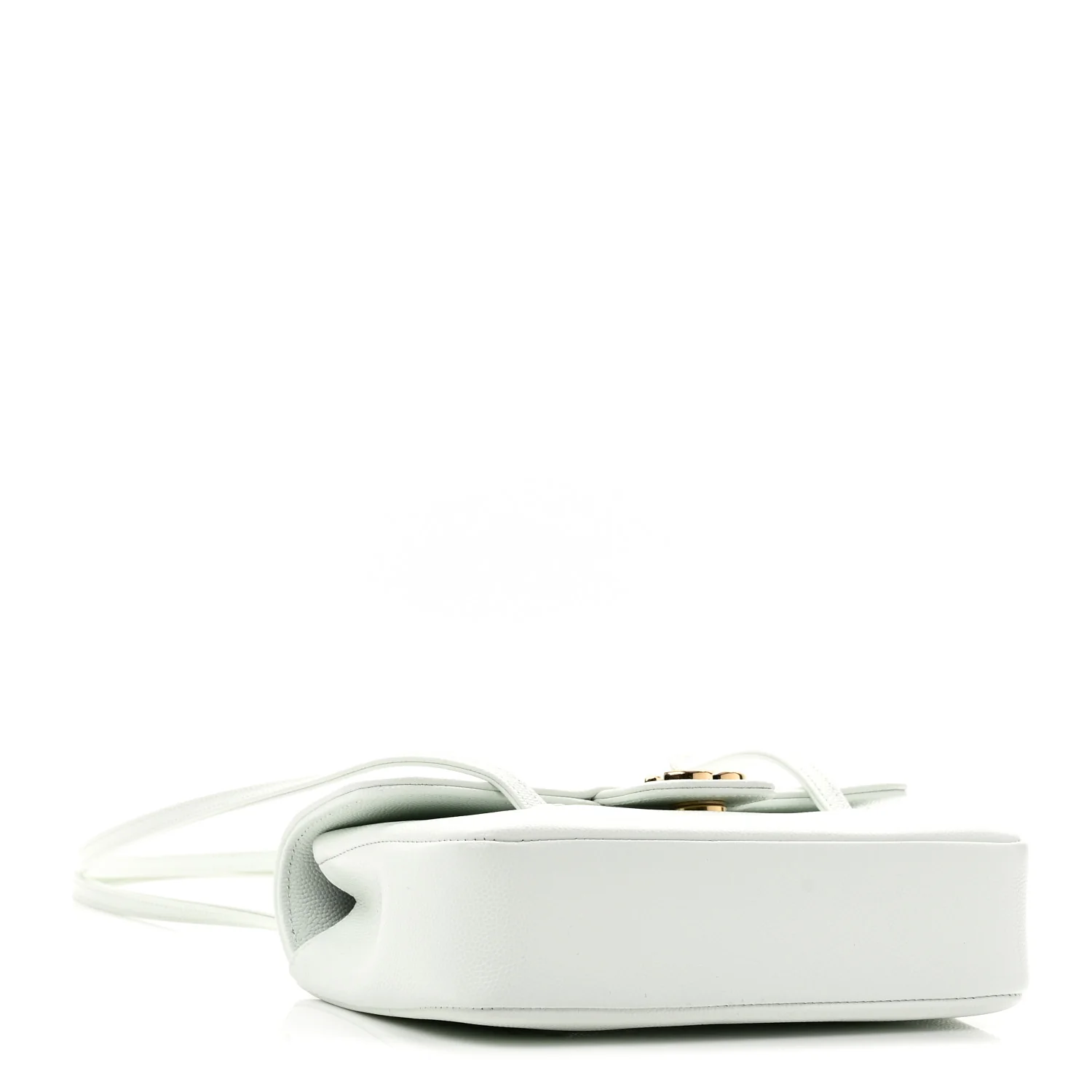 Shiny Caviar Mini Preppy Coco Shoulder Bag Light Blue - Image 4
