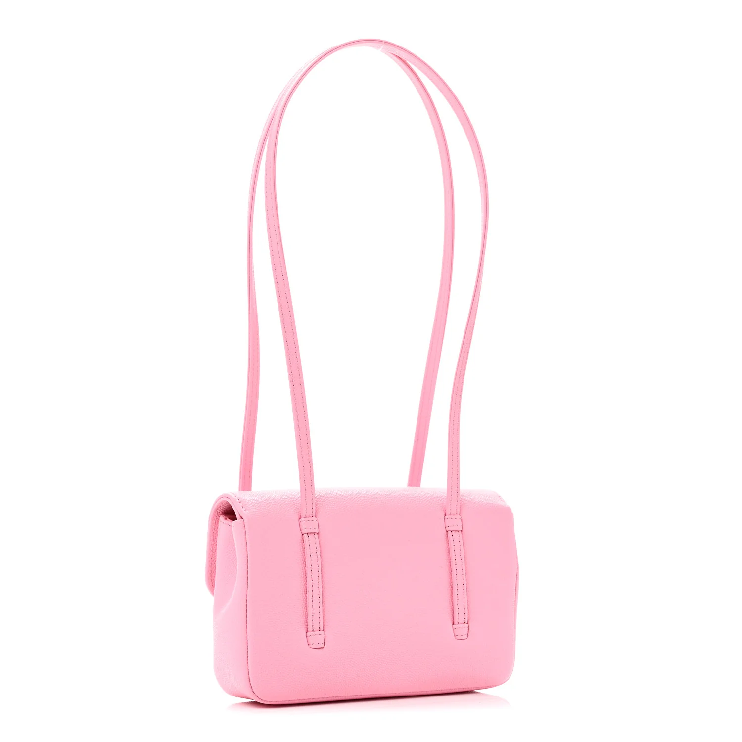 Shiny Caviar Mini Preppy Coco Shoulder Bag Pink - Image 3