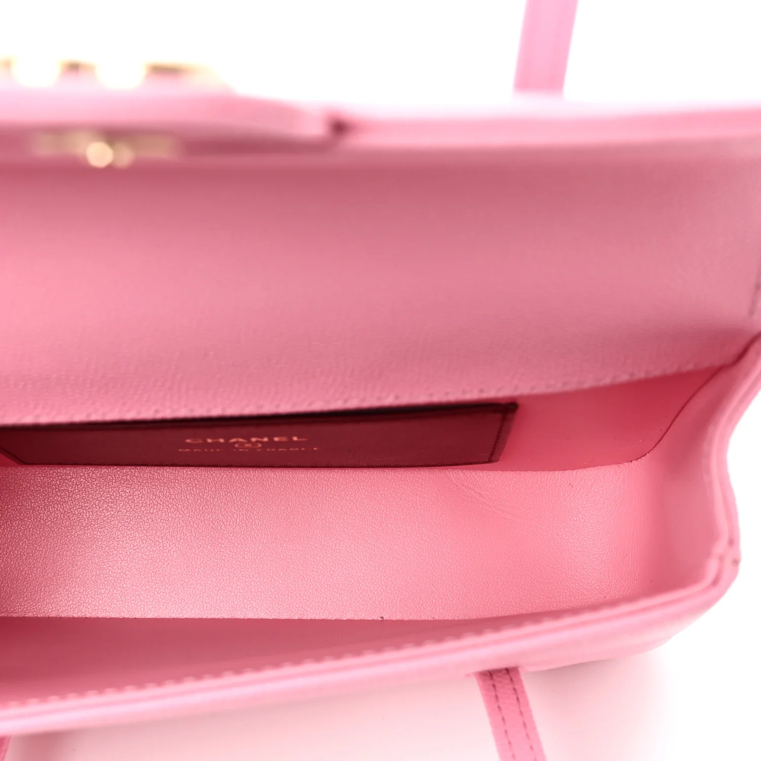 Shiny Caviar Mini Preppy Coco Shoulder Bag Pink - Image 5
