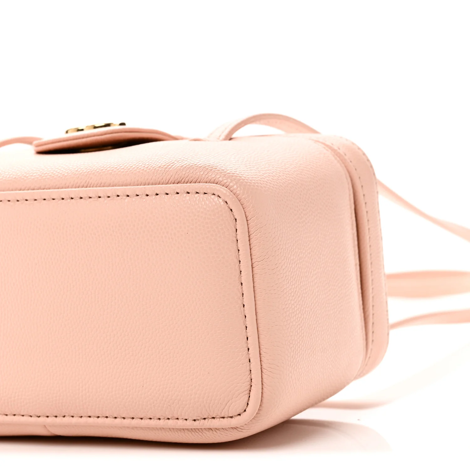 Shiny Caviar Preppy Coco Long Vanity With Strap Light Pink - Image 11