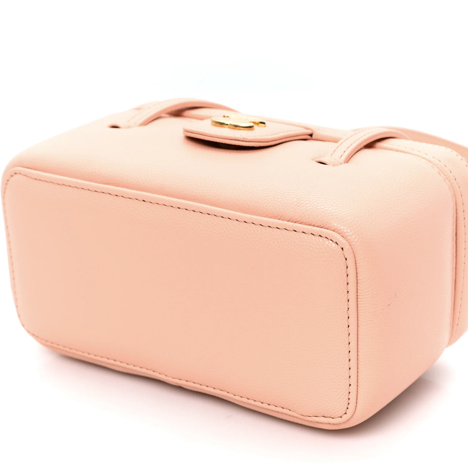 Shiny Caviar Preppy Coco Long Vanity With Strap Light Pink - Image 10
