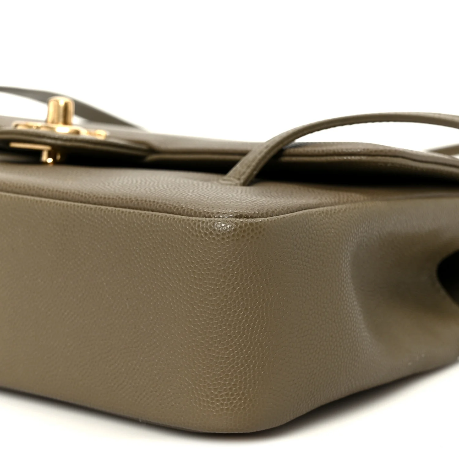 Shiny Caviar Preppy Coco Small Flap Dark Khaki - Image 10
