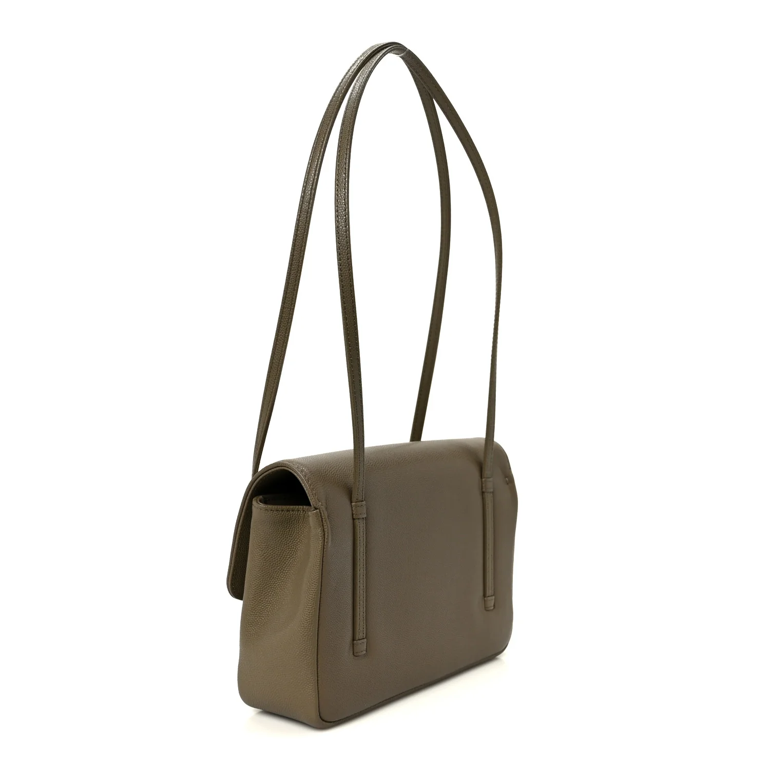 Shiny Caviar Preppy Coco Small Flap Dark Khaki - Image 2