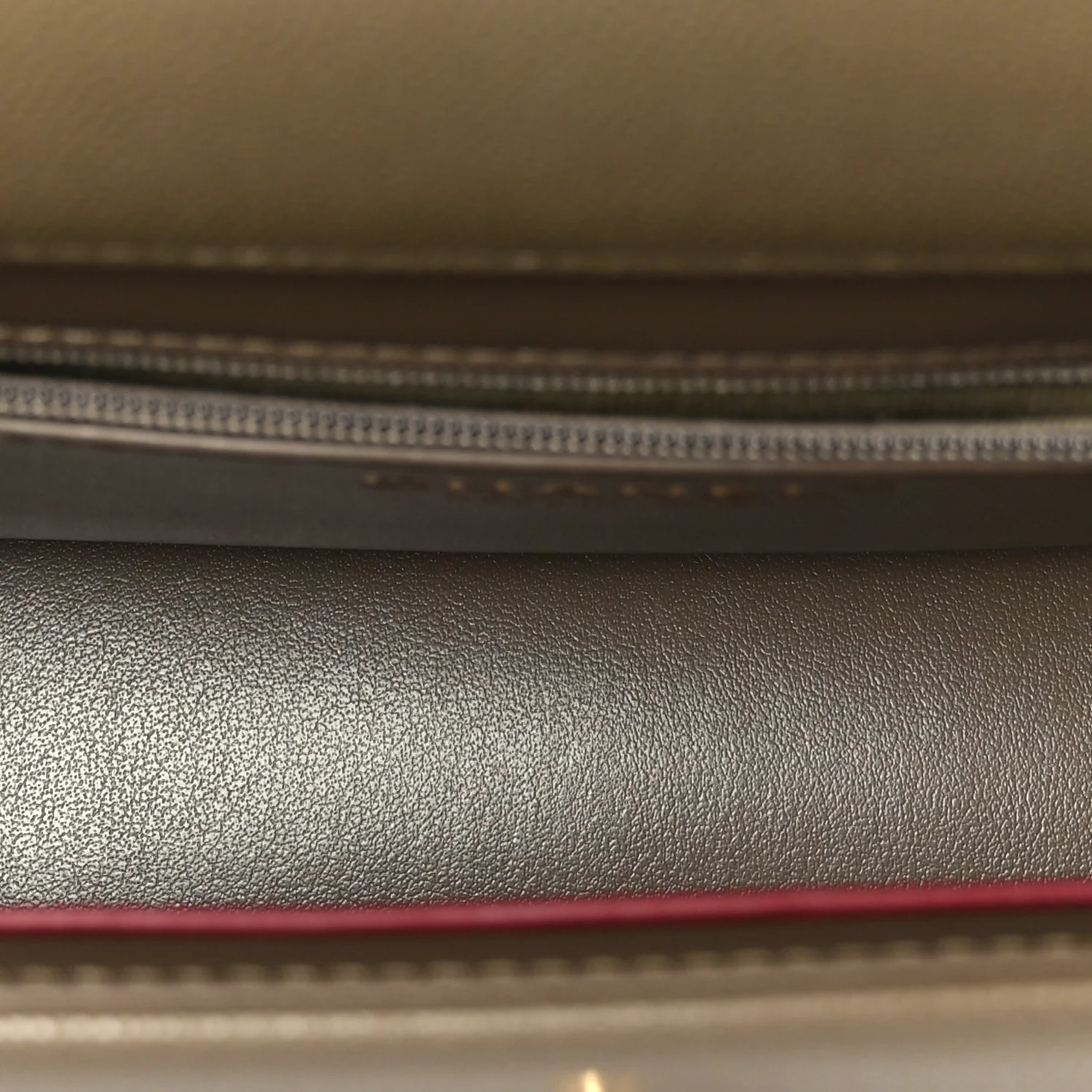 Shiny Caviar Preppy Coco Small Flap Dark Khaki - Image 4