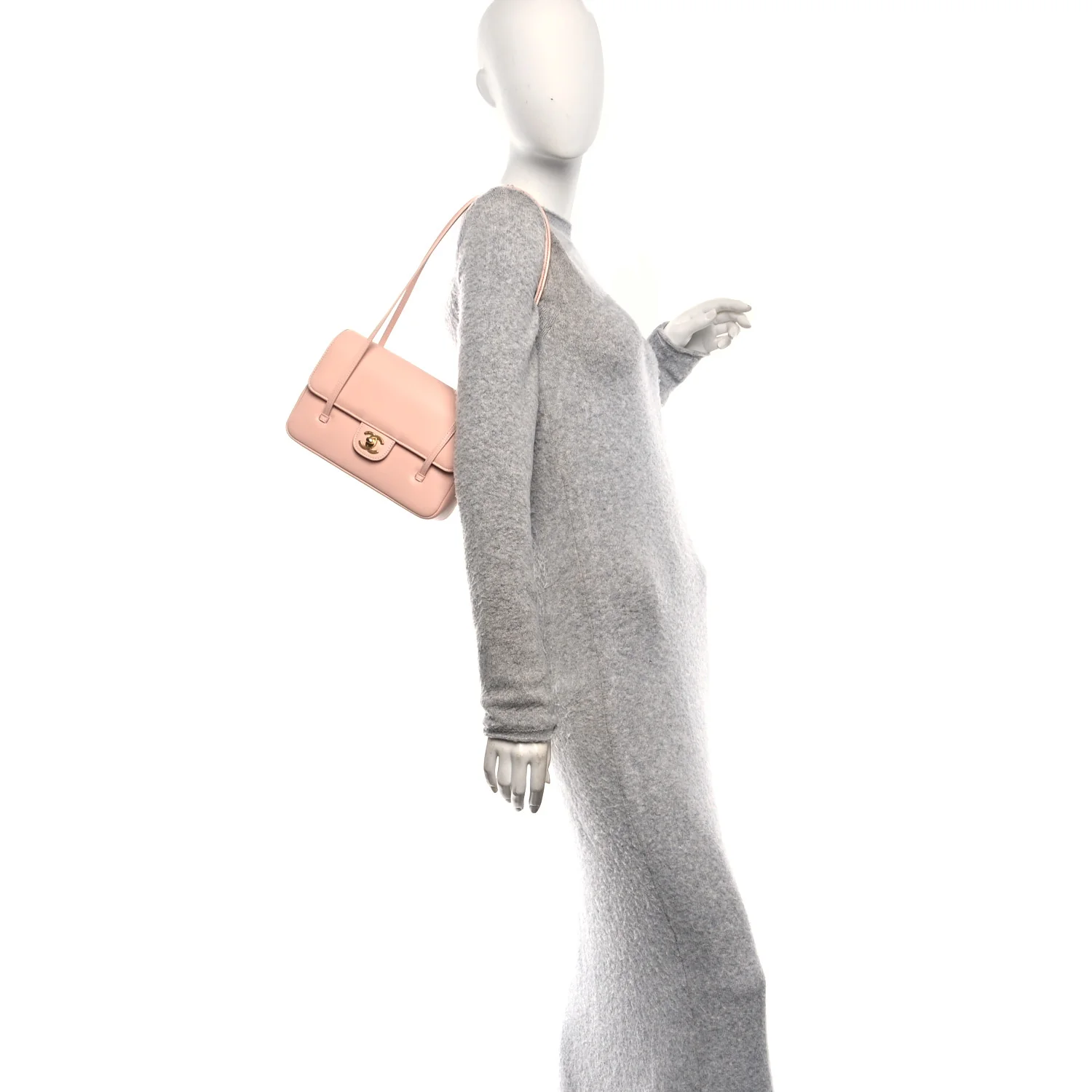 Shiny Caviar Preppy Coco Small Flap Light Pink - Image 2