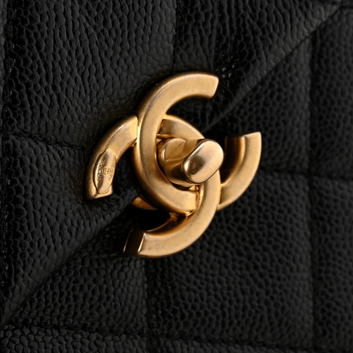 Shiny Caviar Quilted Chain Melody Backpack Black - Image 11