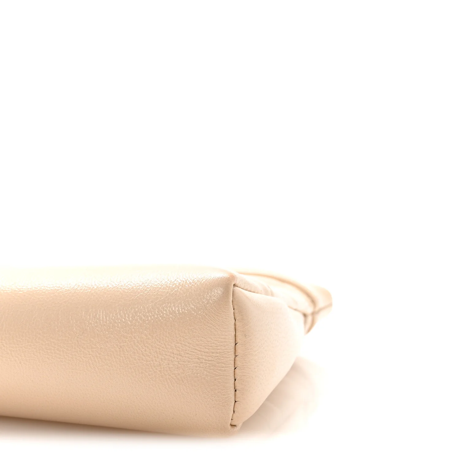 Shiny Crumpled Calfskin Quilted Nano 31 Shopping Bag Beige - Image 10