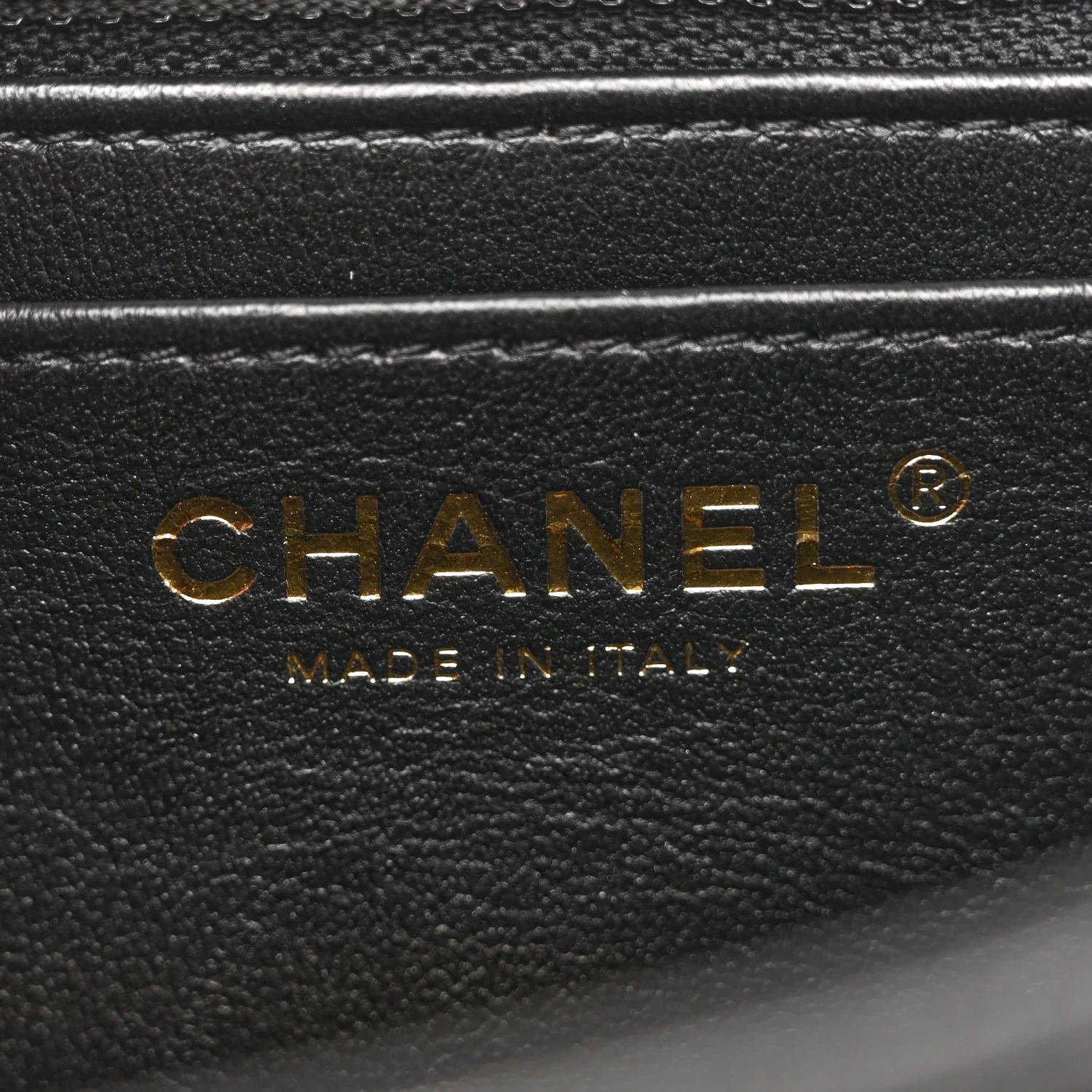 Shiny Goatskin Quilted Mini Chain Strap Flap Black - Image 11