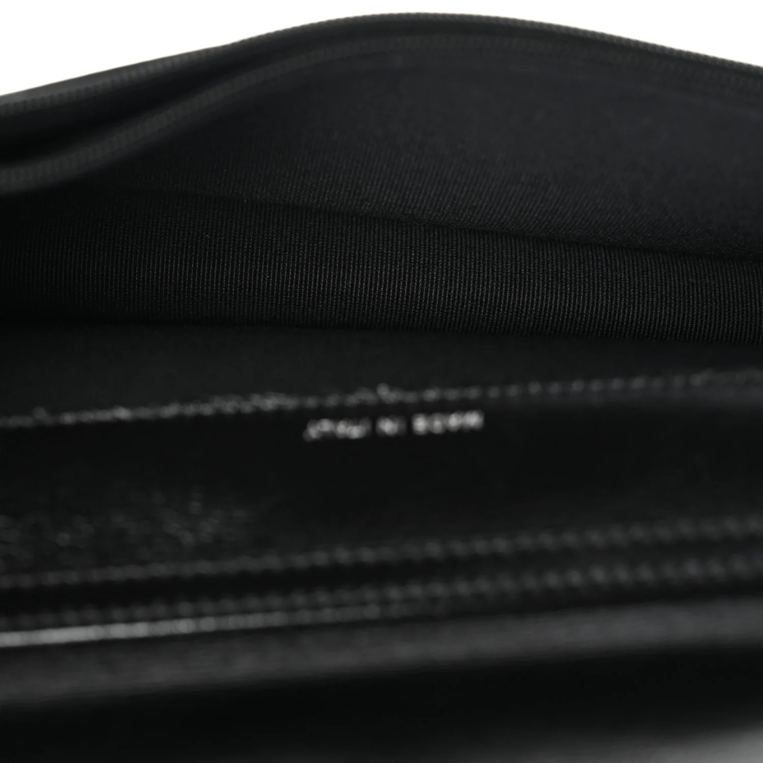 Shiny Lambskin Flap Clutch With Chain So Black - Image 5