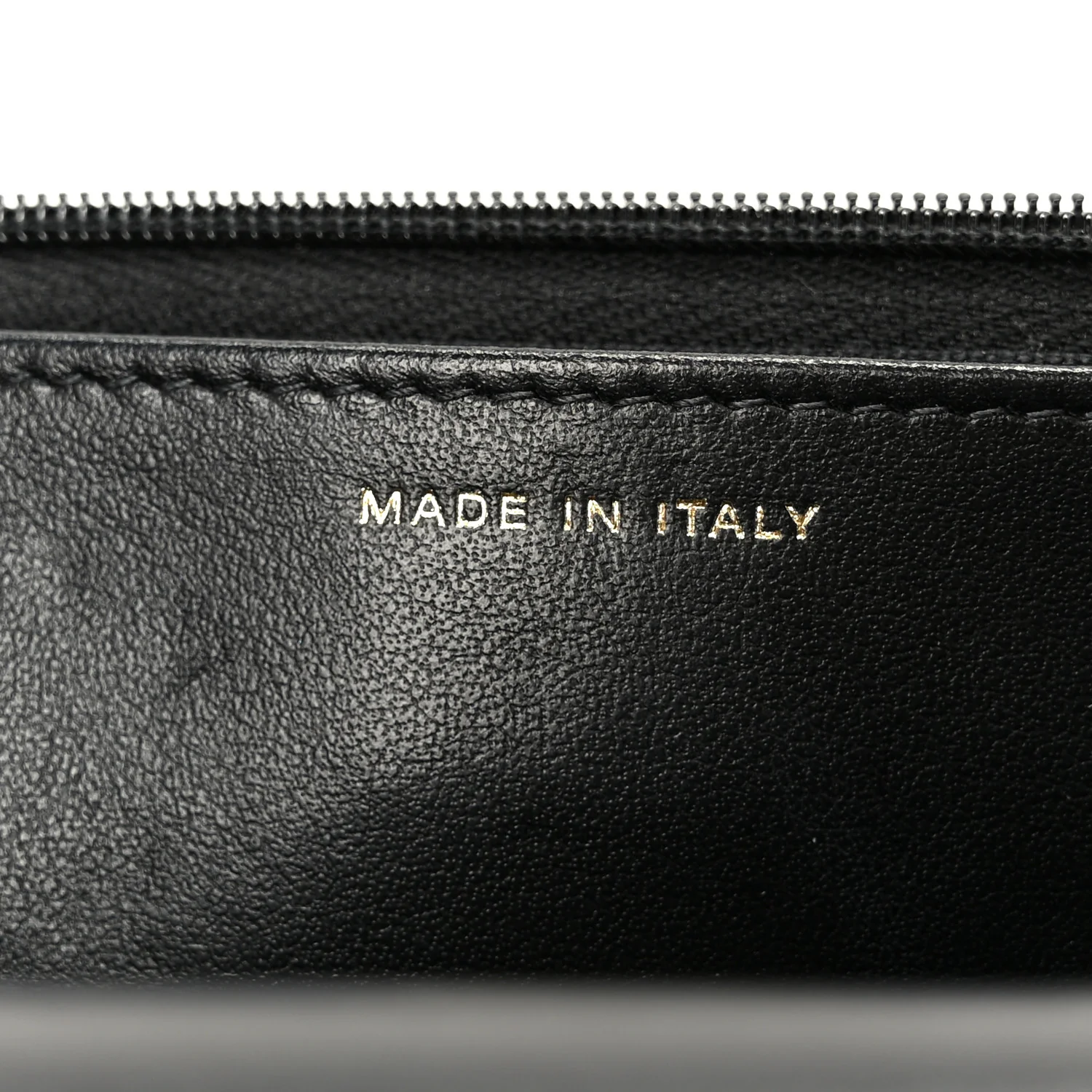 Shiny Lambskin Quilted CC Pearl Wallet on Chain WOC Black - Image 8