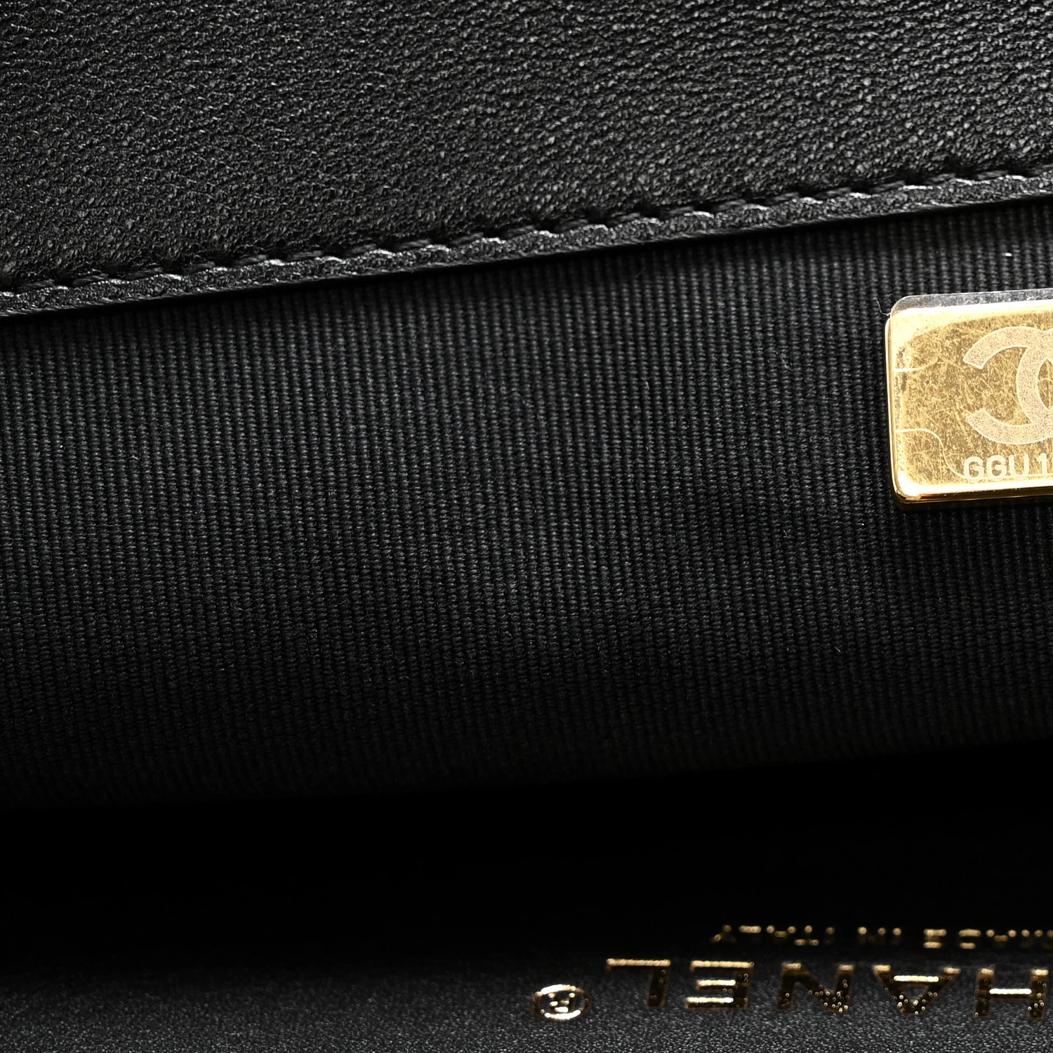 Shiny Lambskin Quilted Chain Around Shopping Tote Black - Image 7