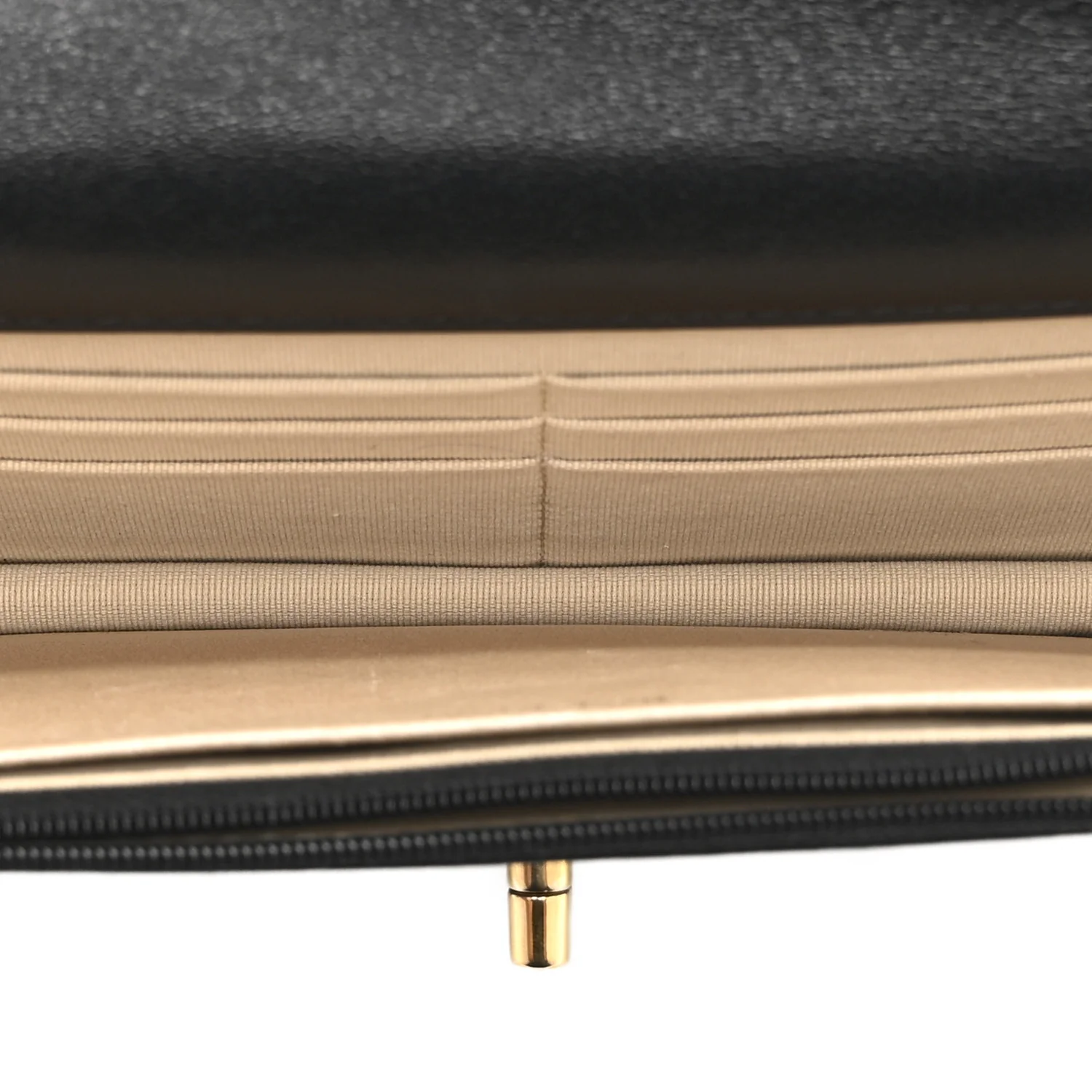 Shiny Lambskin Quilted Dynasty Wallet On Chain WOC Black - Image 5