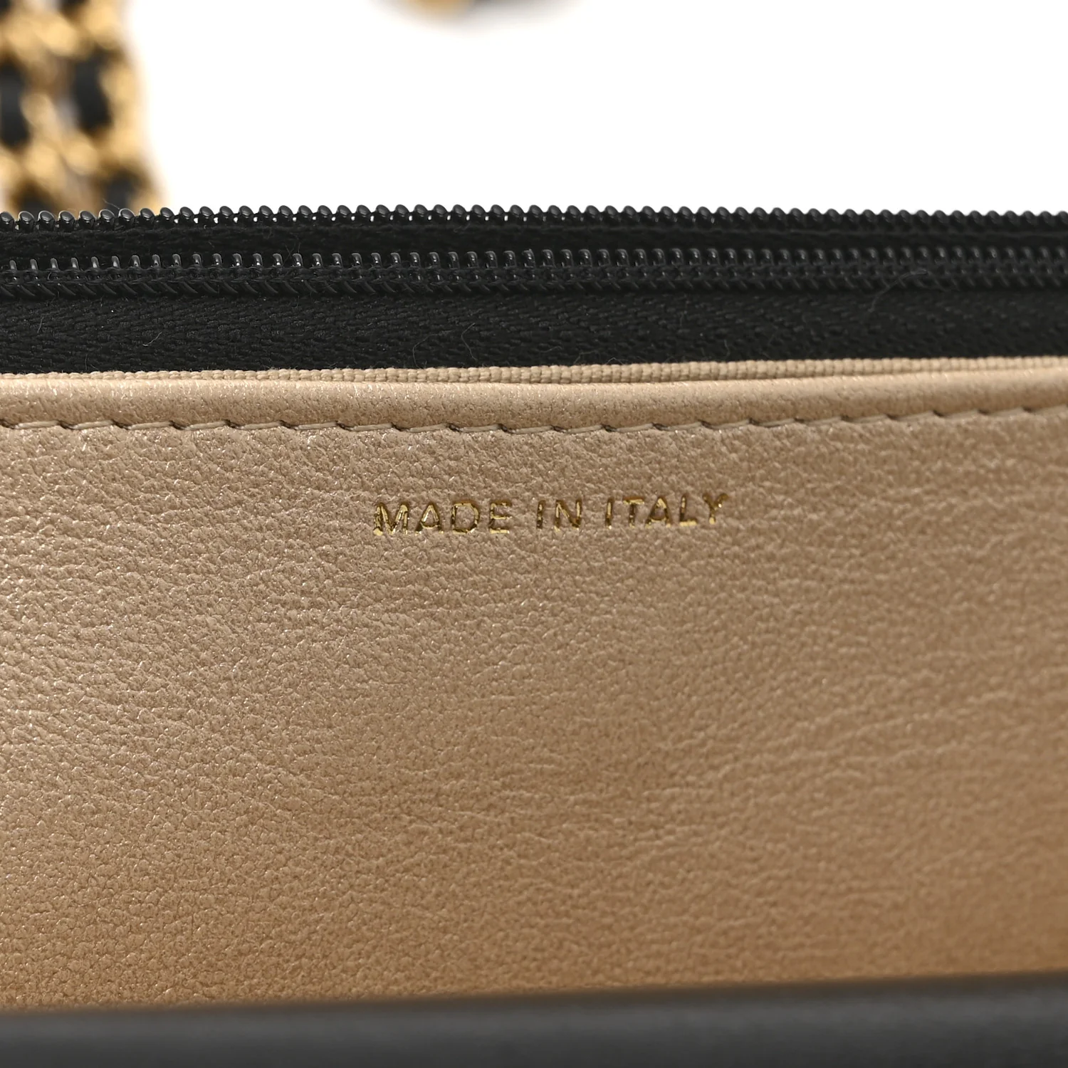 Shiny Lambskin Quilted Dynasty Wallet On Chain WOC Black - Image 7