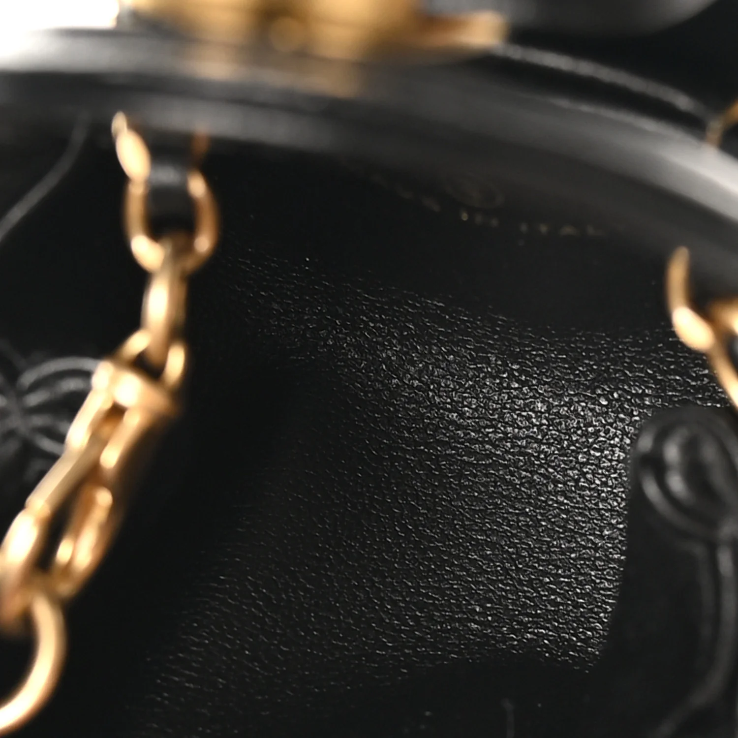 Shiny Lambskin Quilted Mini Kelly Bag Charm Black - Image 5