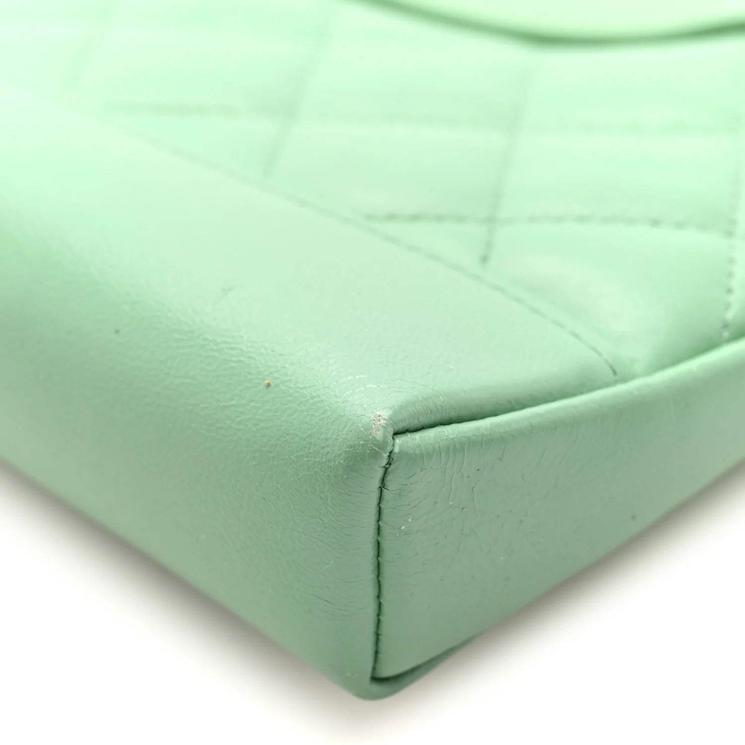 Shiny Lambskin Quilted Nano 31 Shopping Bag Green - Image 10