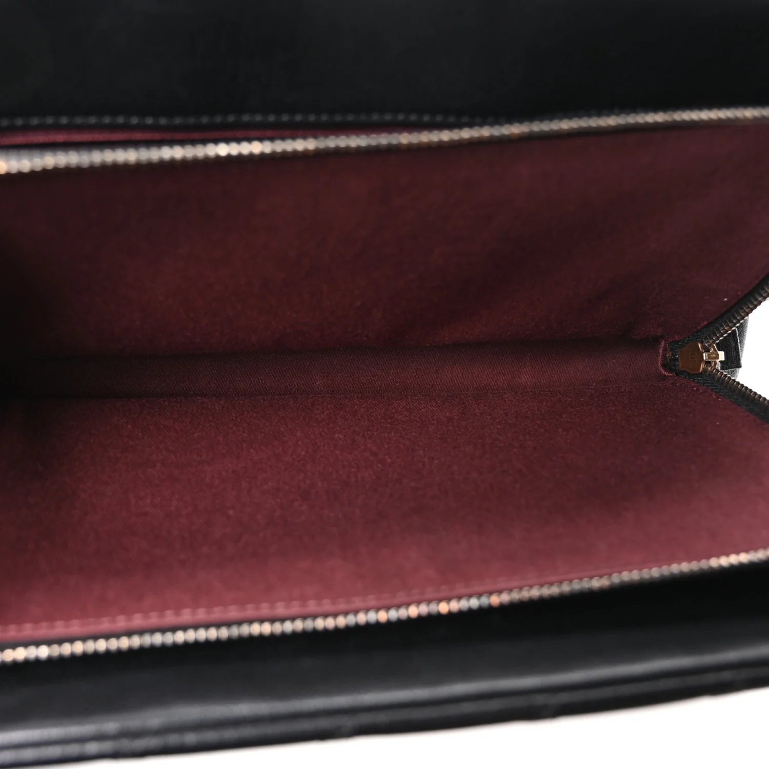 Shiny Sheepskin Quilted Large Trapezio Flap Black - Image 5
